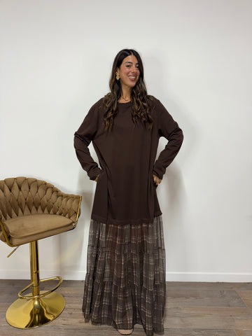 Abito Kilt LUMINA Marrone