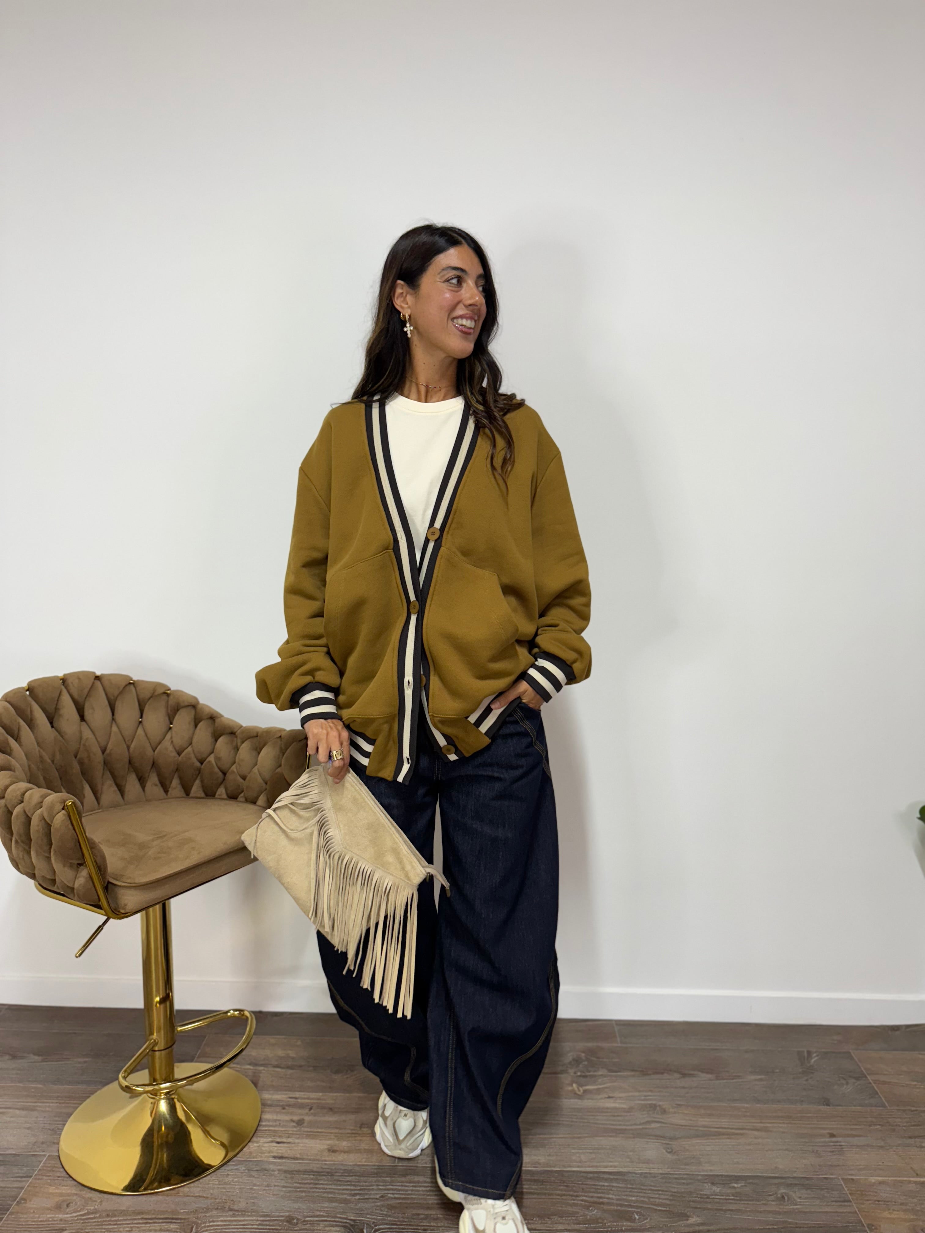 Cardigan Urban LUMINA Senape