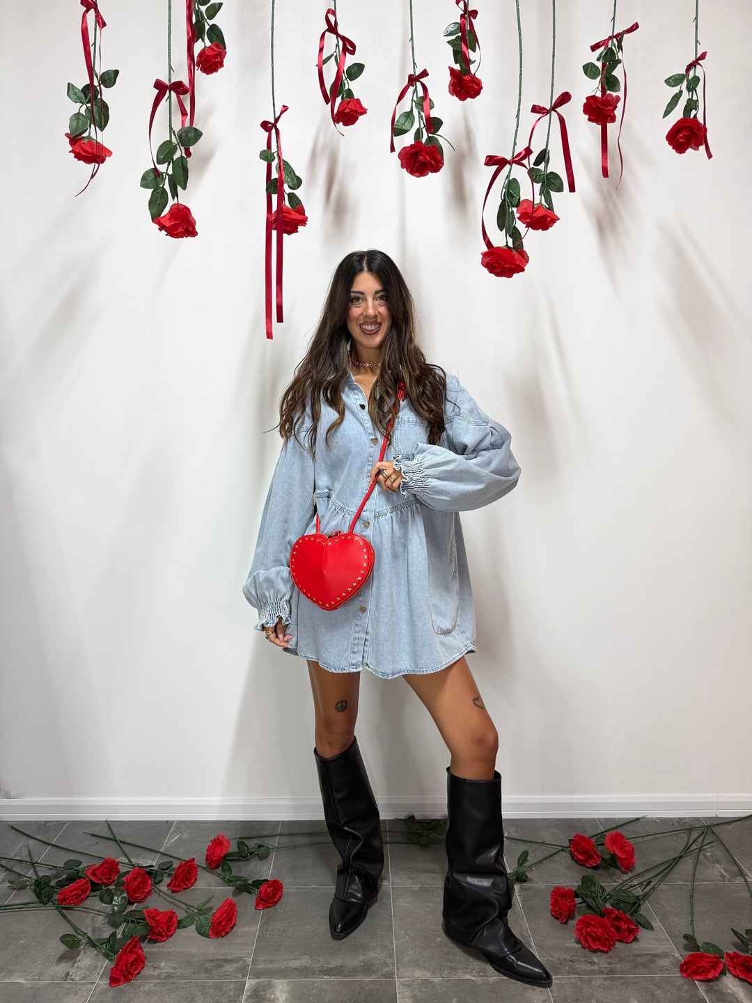 Abito Cuoricini Denim