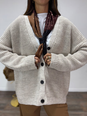 Cardigan Foulard LUMINA Fango