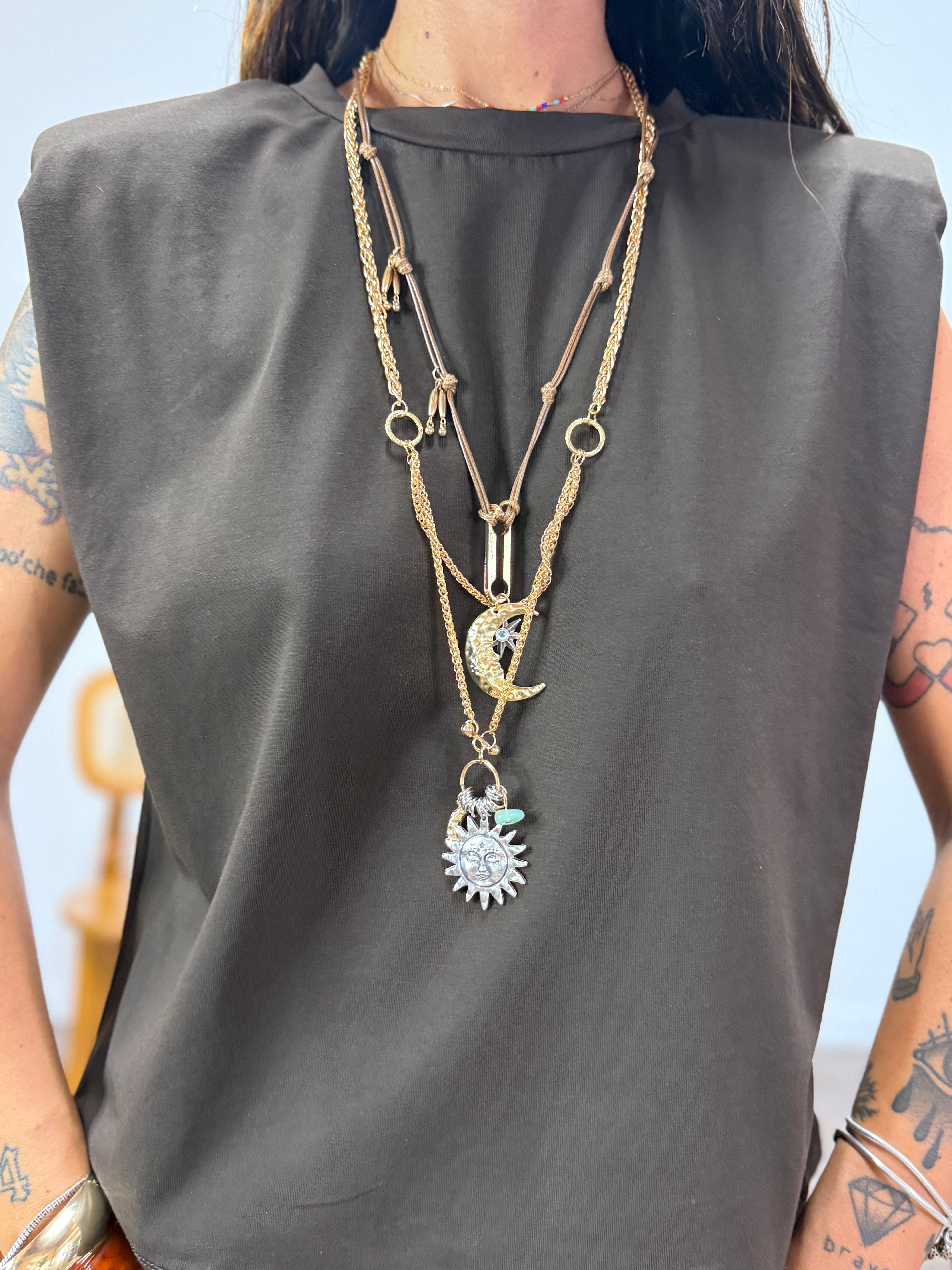 Collana Sole Luna Duo