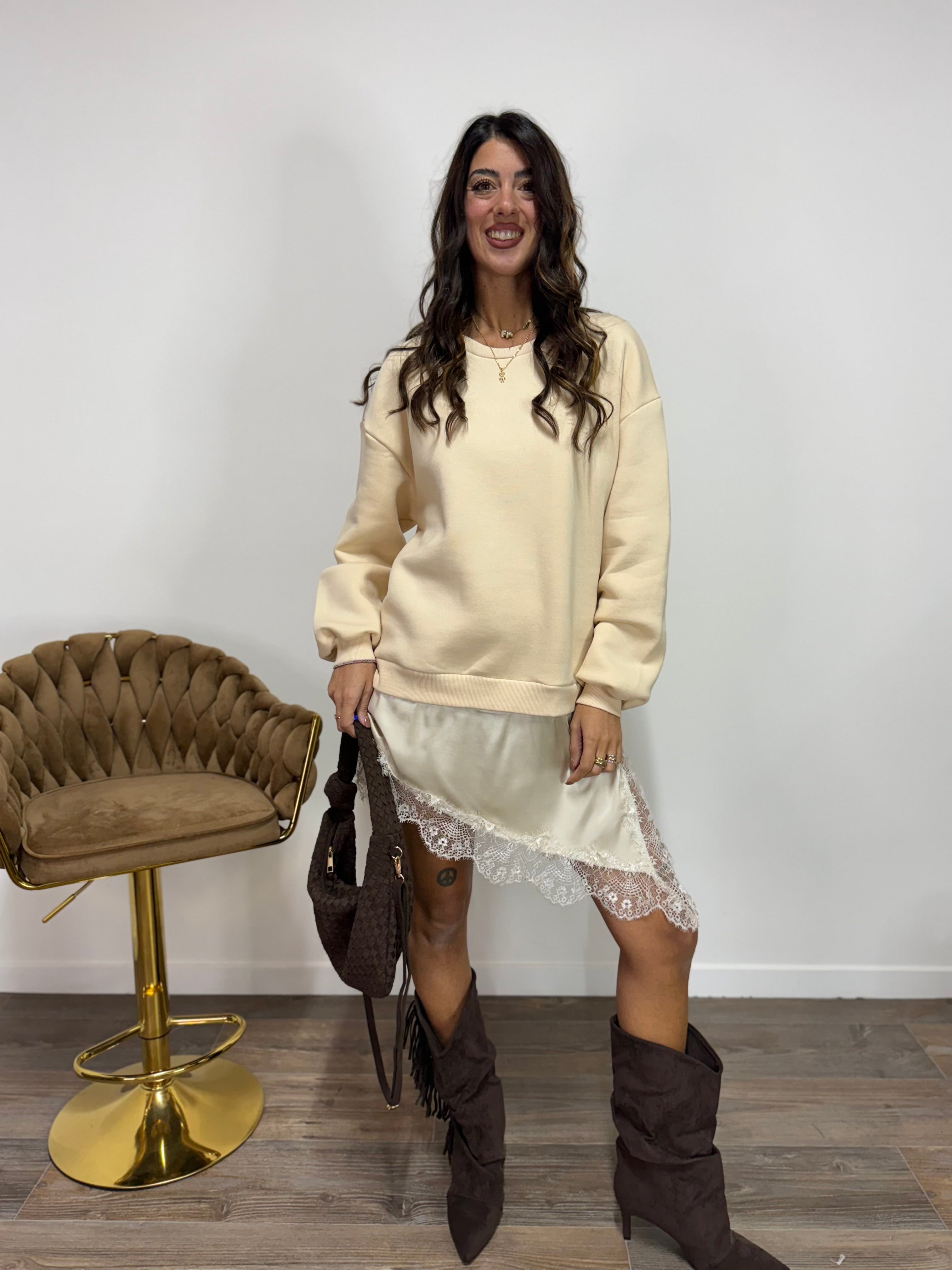 Abito/Felpa Lingerie LUMINA Panna