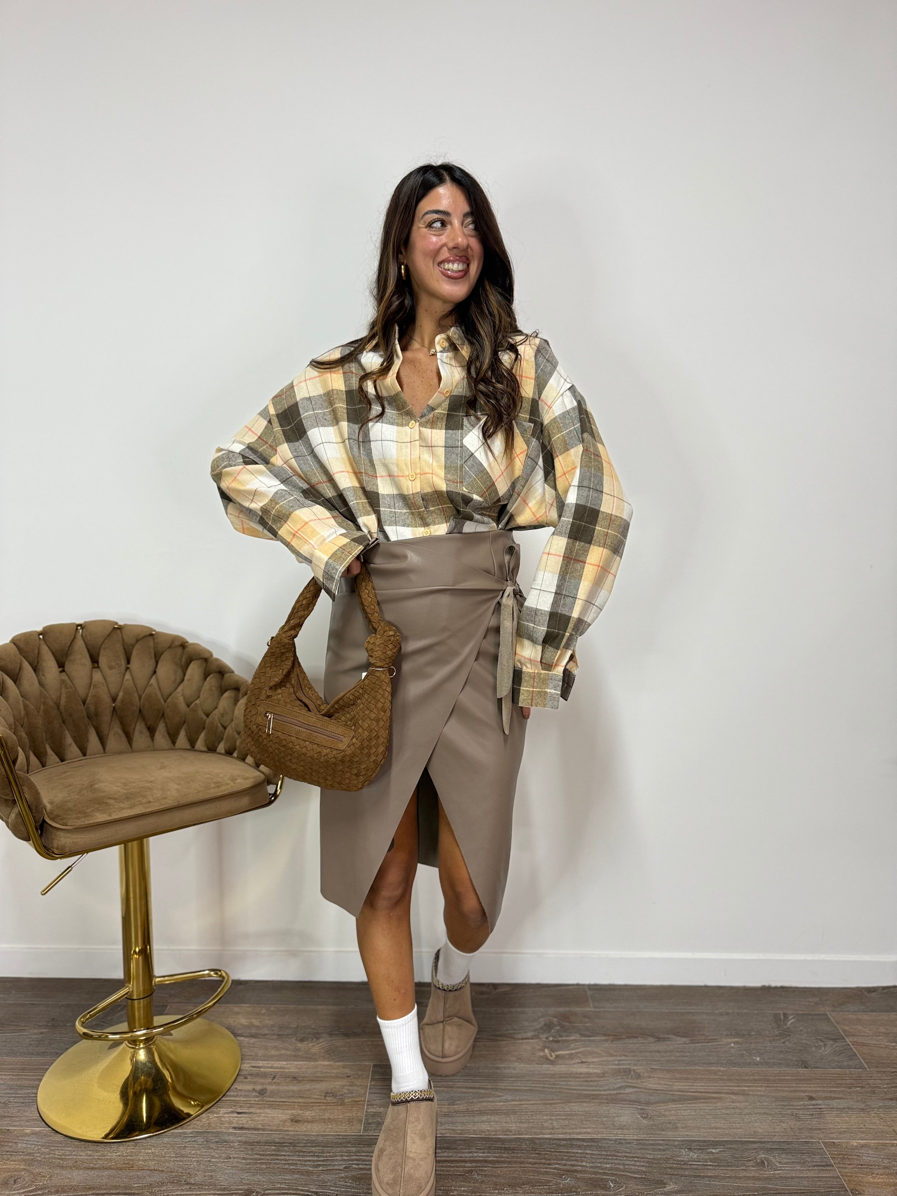 Longuette Leatherette Fango