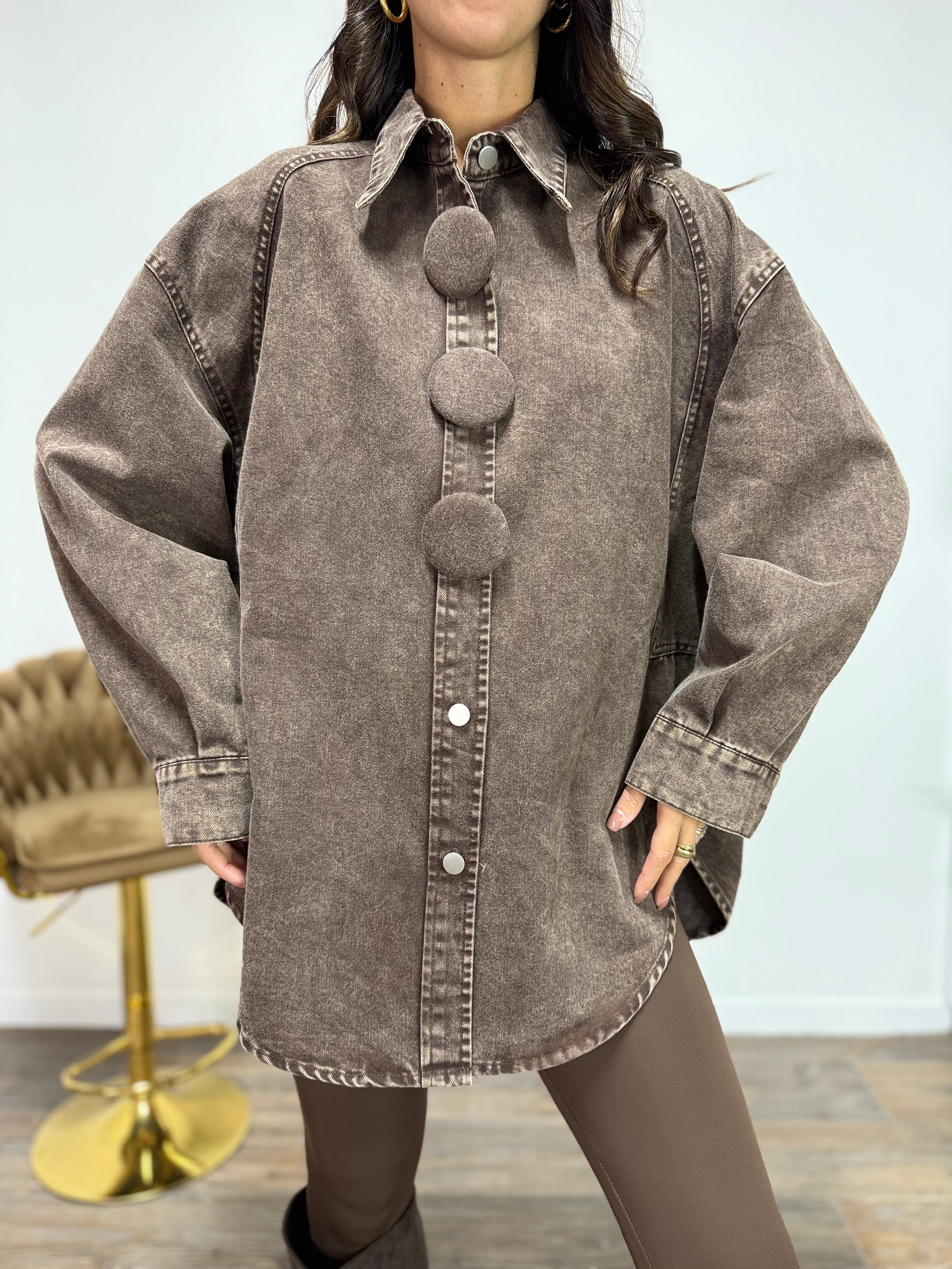 Maxi Camicia Mocha