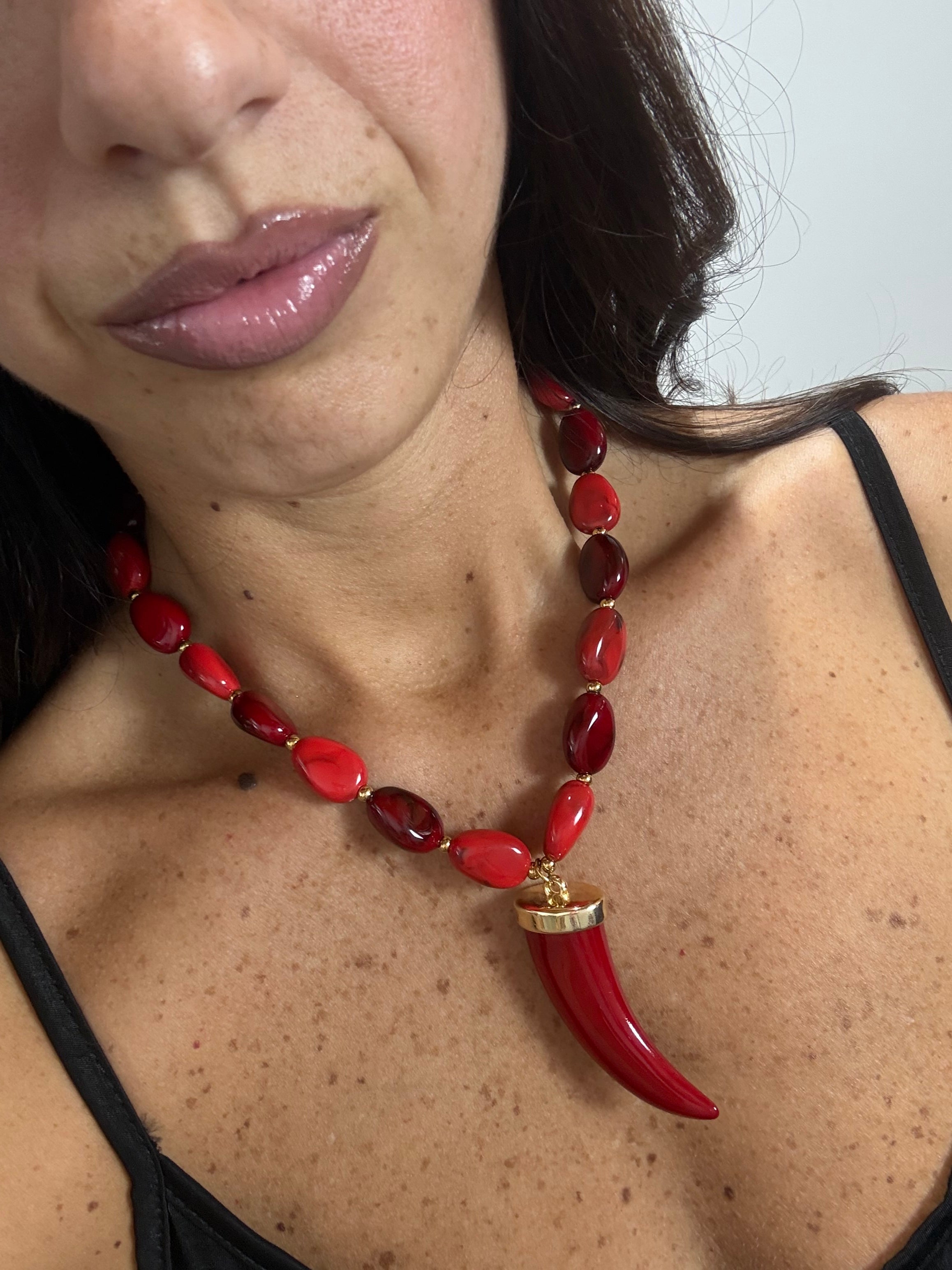 Collana Corno Red