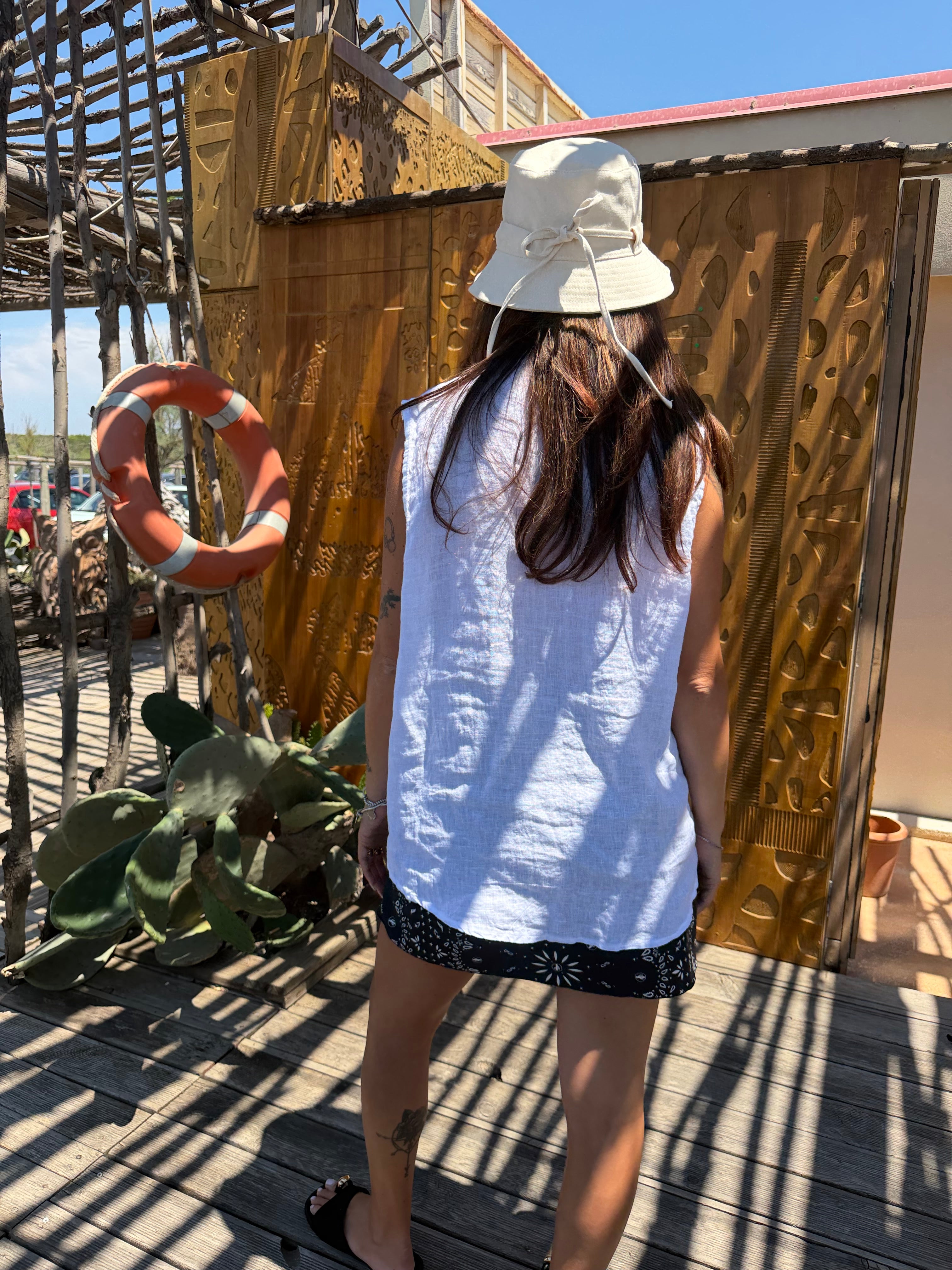 Blusa Puro Lino Bianca