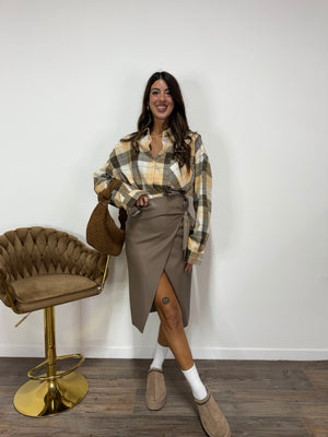 Longuette Leatherette Fango