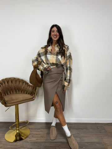 Longuette Leatherette Fango