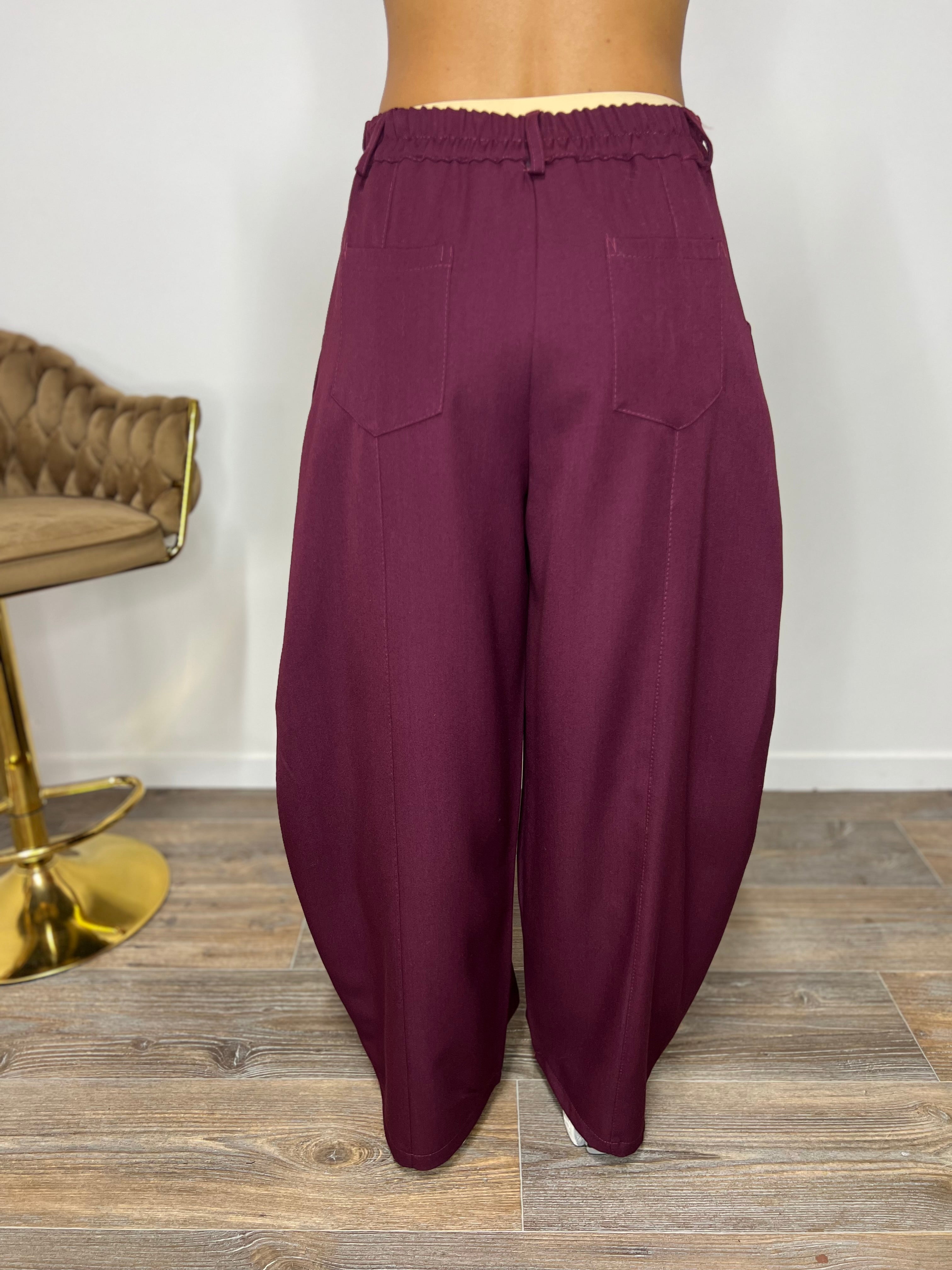 Pantalone Balloon Bordeaux