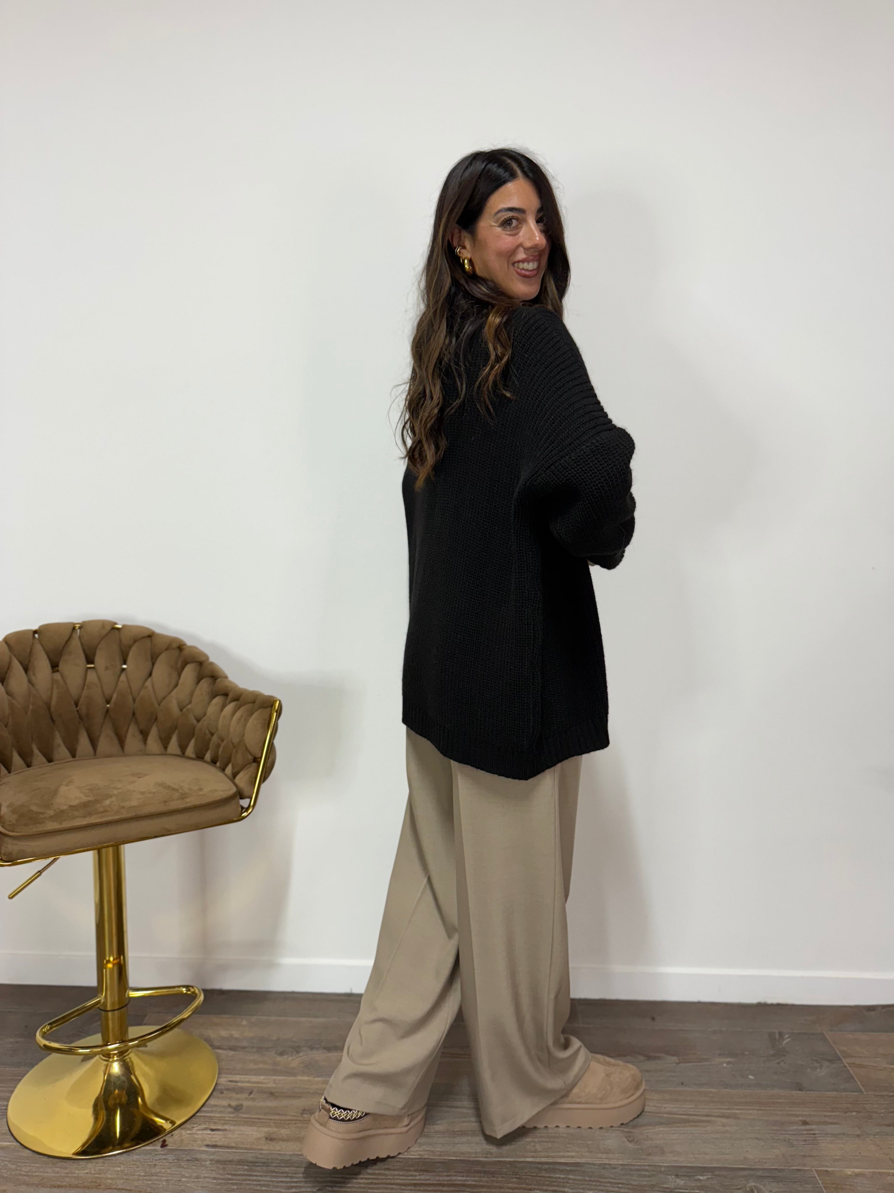 Cardigan Foulard LUMINA Nero