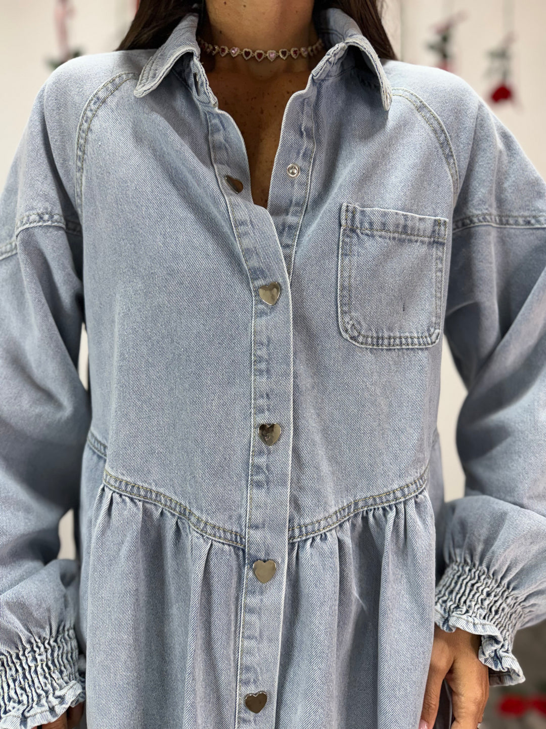 Abito Cuoricini Denim