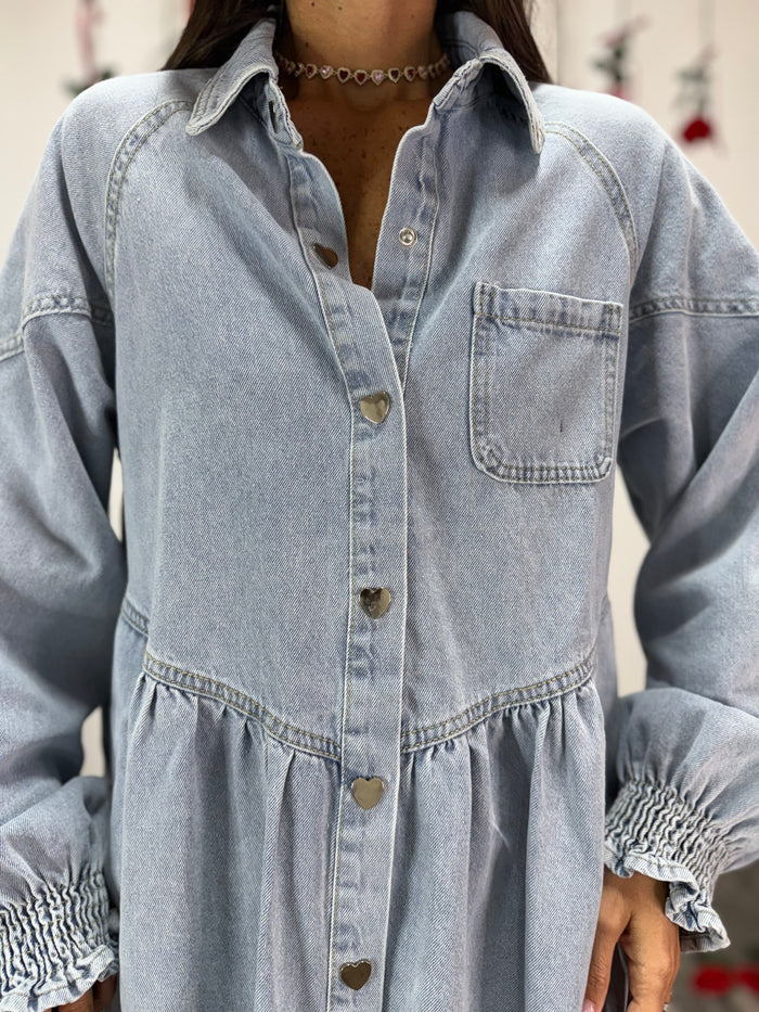 Abito Cuoricini Denim
