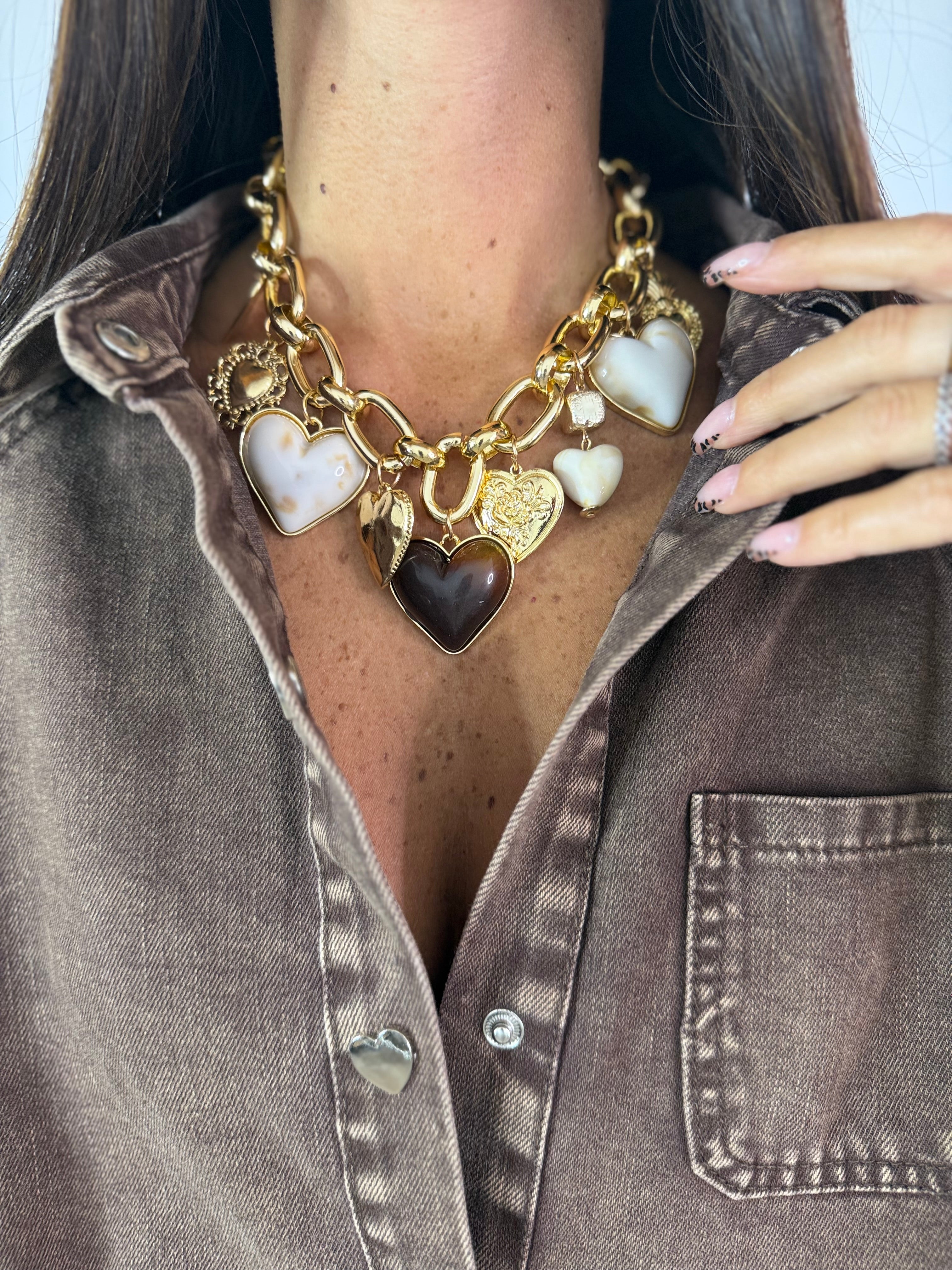 Collana  Heart Pearly