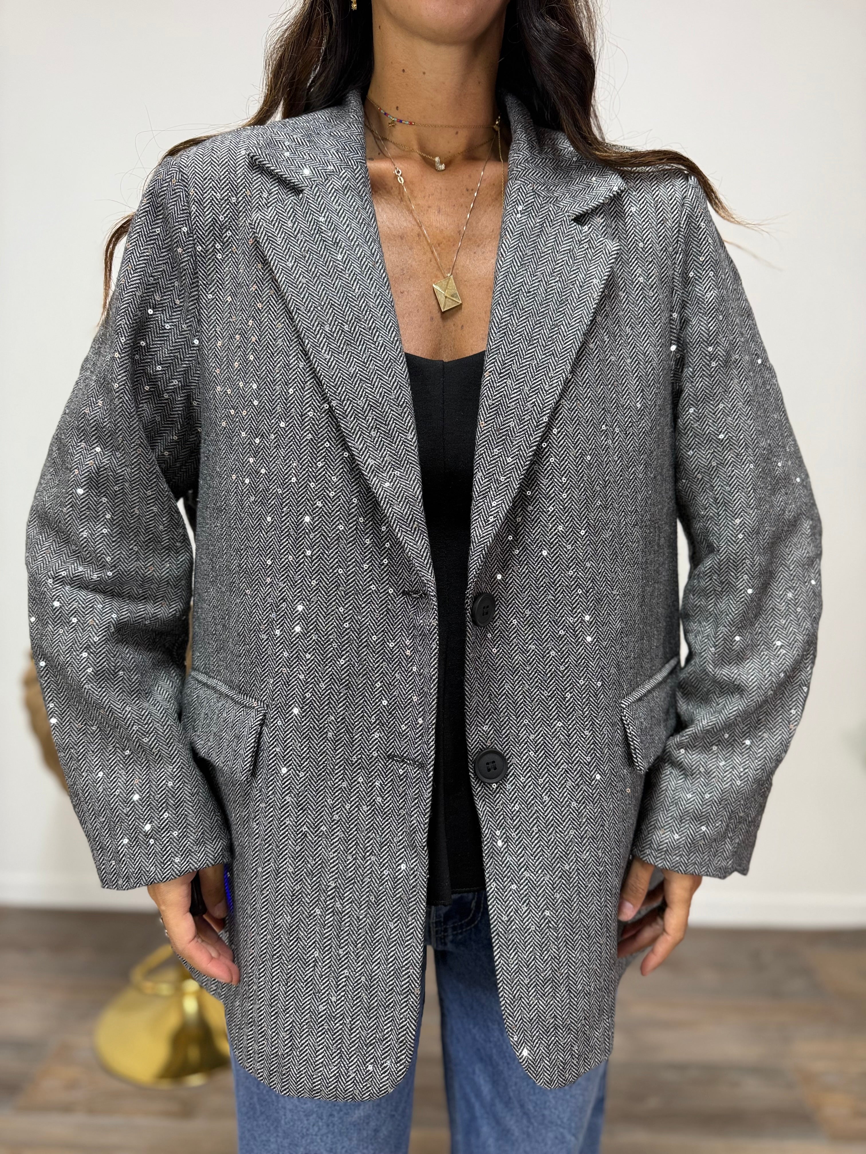 Blazer Shine Grey