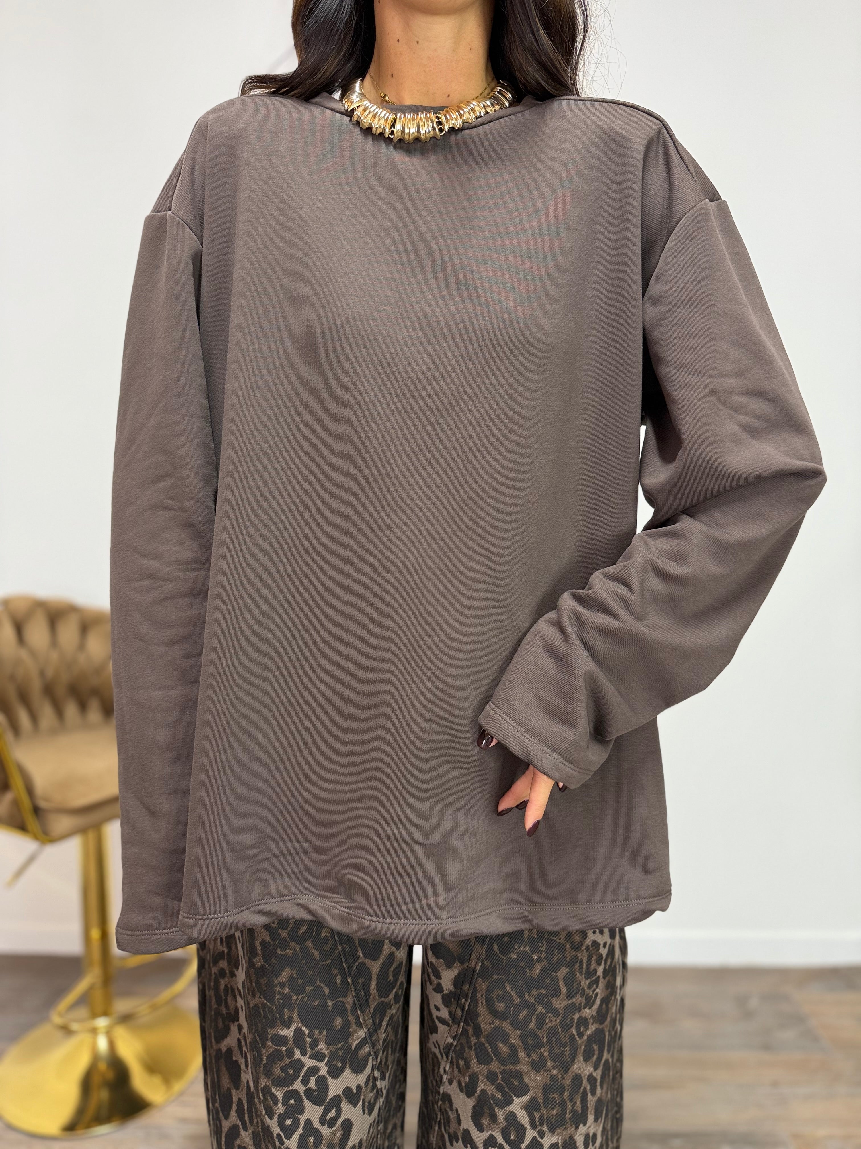 Felpa Super JUST WEST Marrone