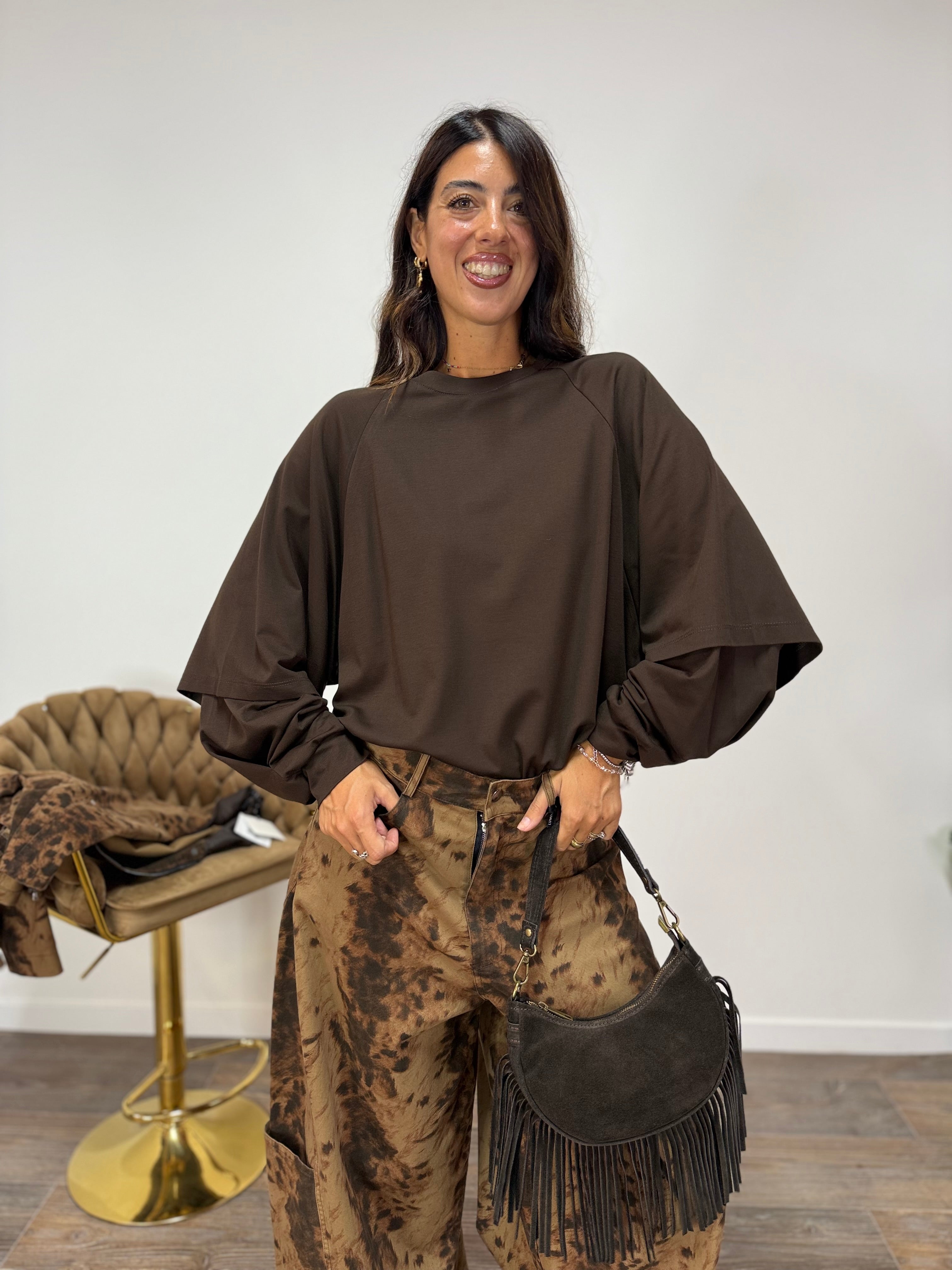 T-Shirt Lùlù LUMINA Marrone