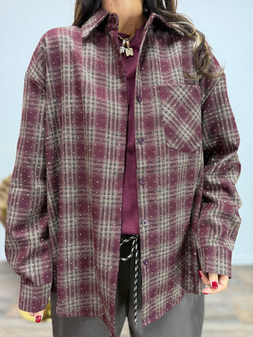 Camicia Tempesta Stellata Bordeaux