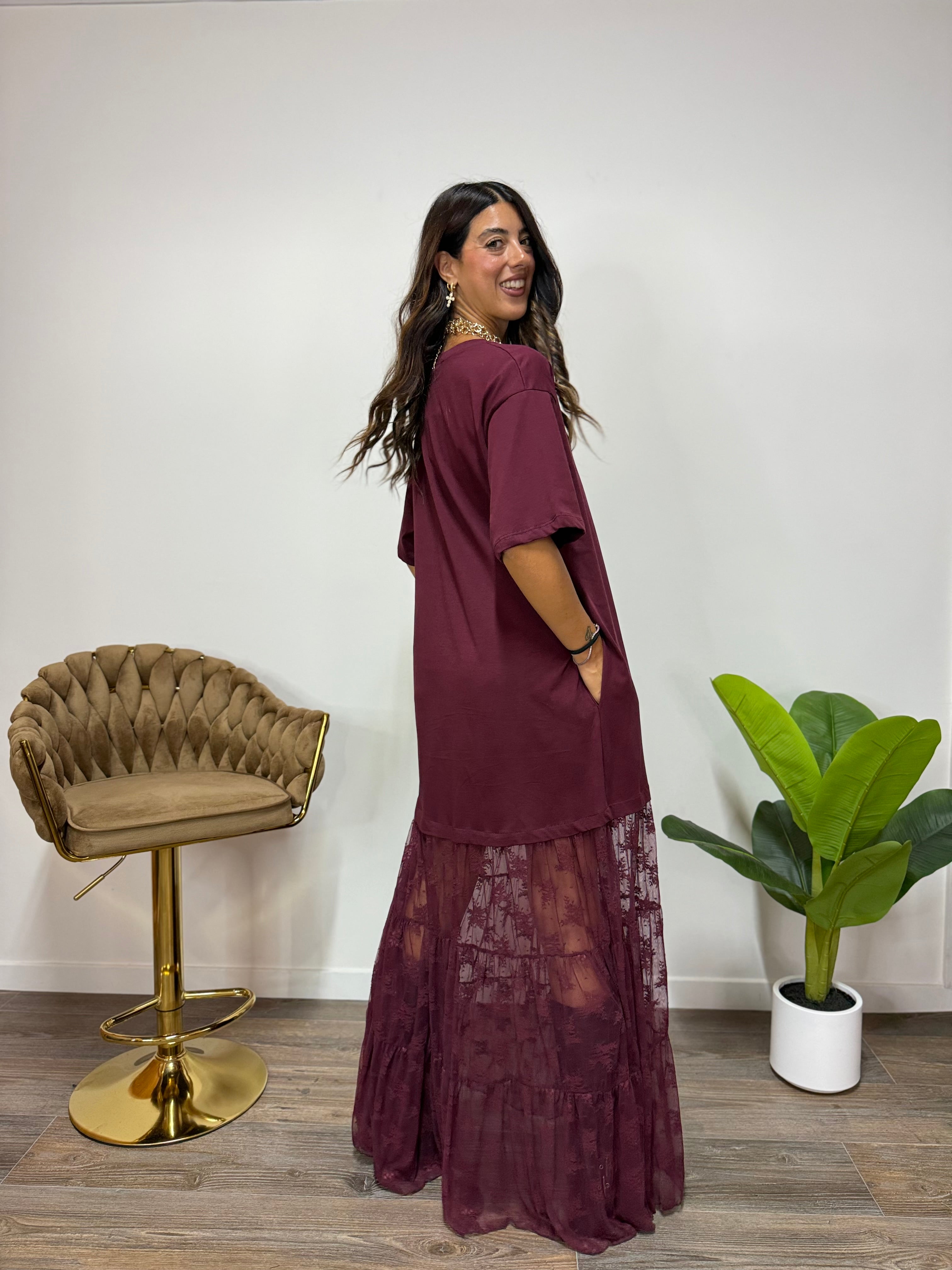 Abito Jolie LUMINA Bordeaux