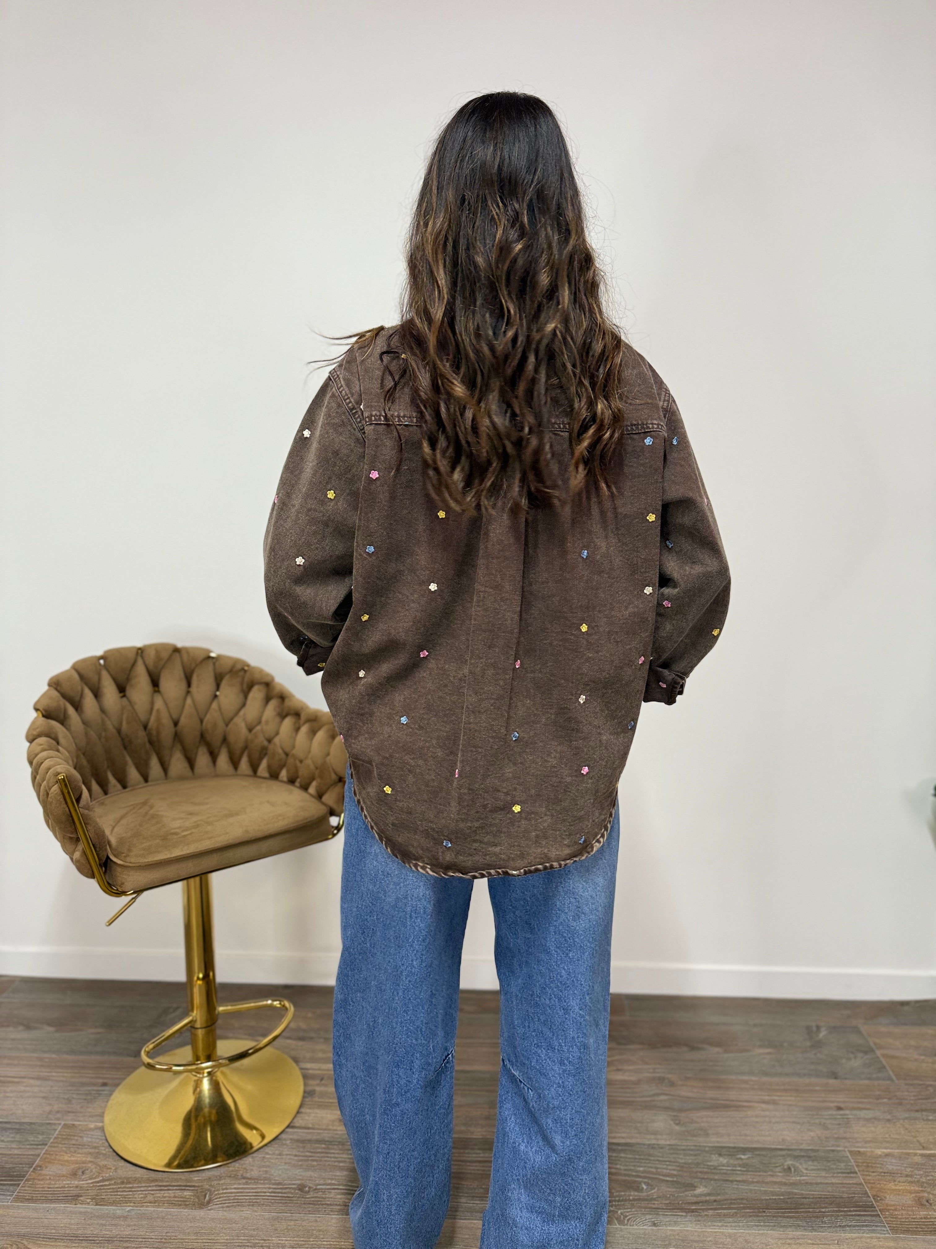 Camicia Flower Brown