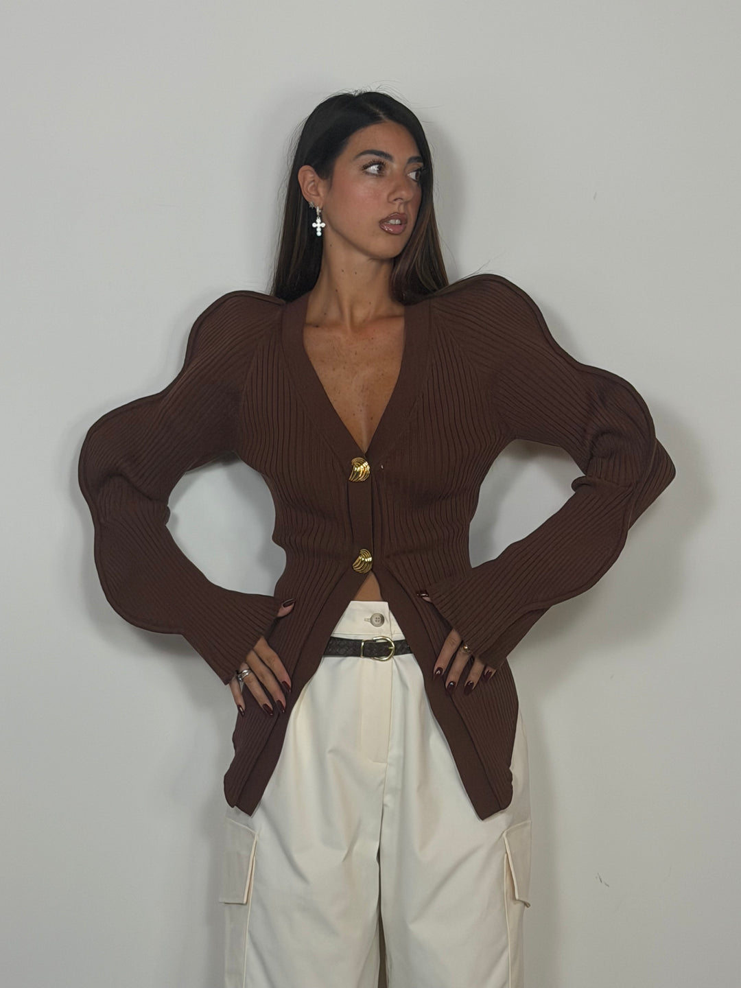 Cardigan Onda Mocha