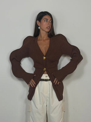Cardigan Onda Mocha
