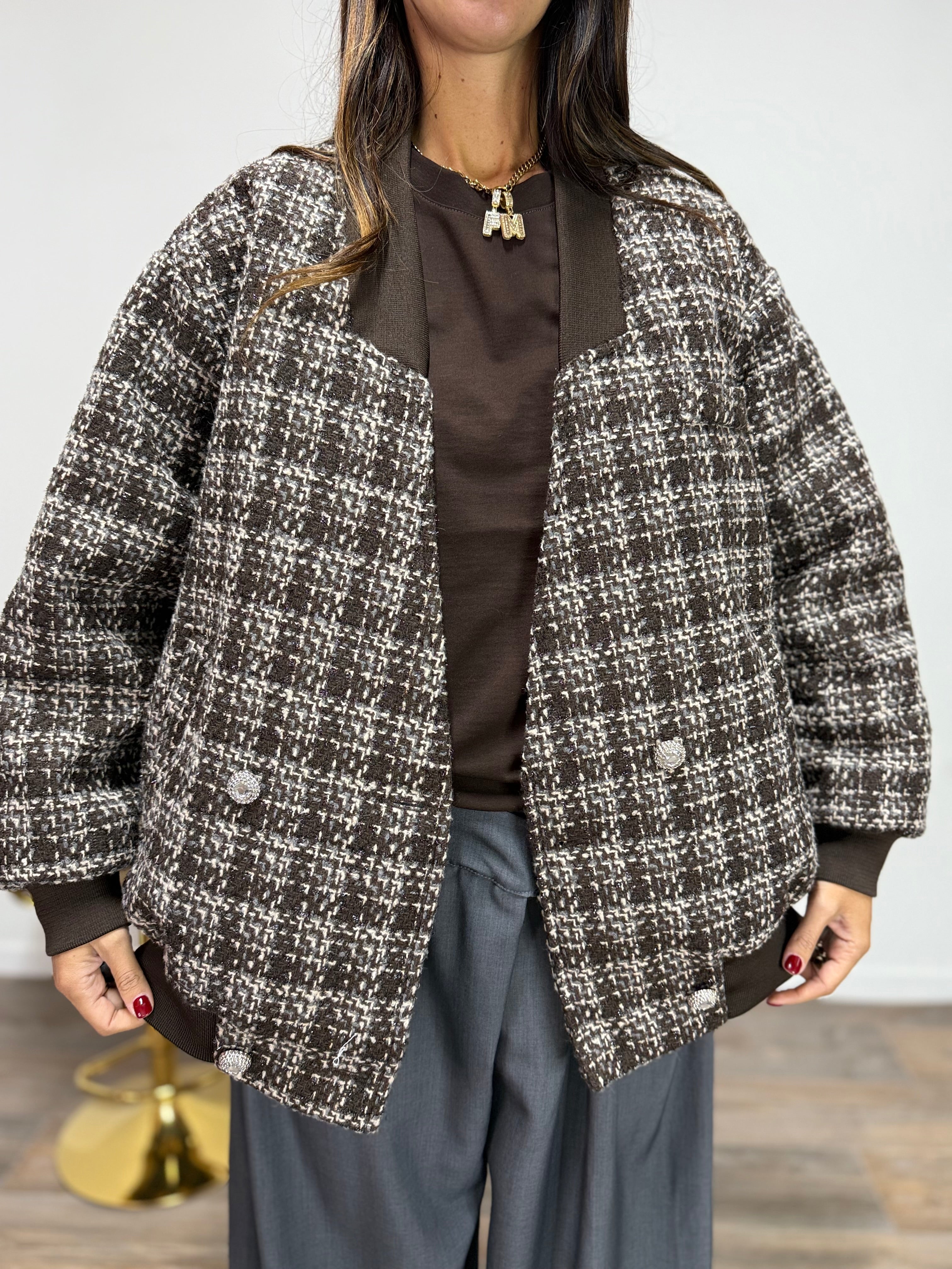 Giacca Tweed LUMINA Brown