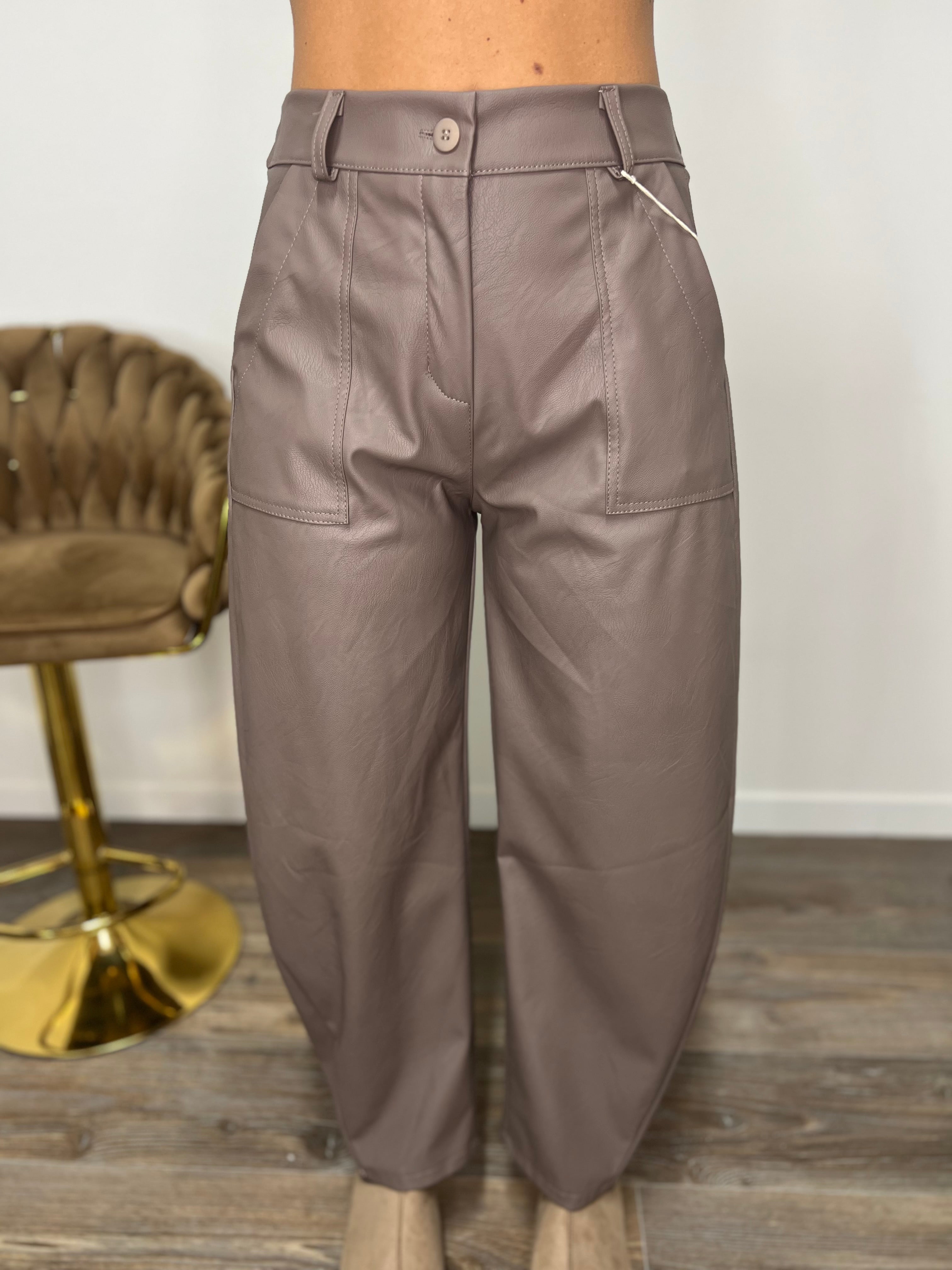 Pantalone Leather Fango