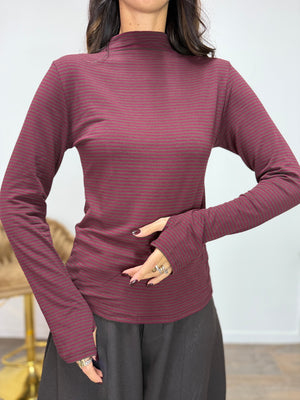 Maglia Ayla Bordeaux/Marrone