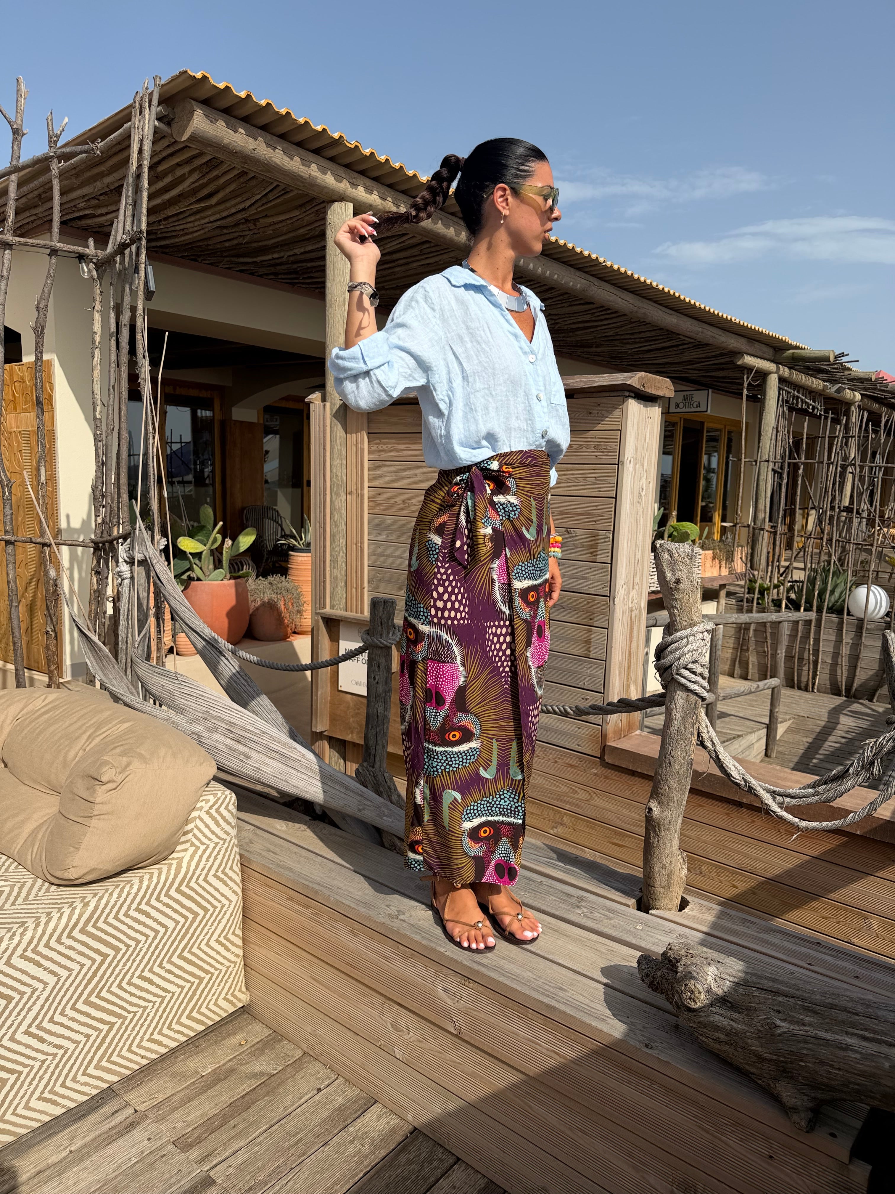 Maxi Camicia Pure Line Azzurra