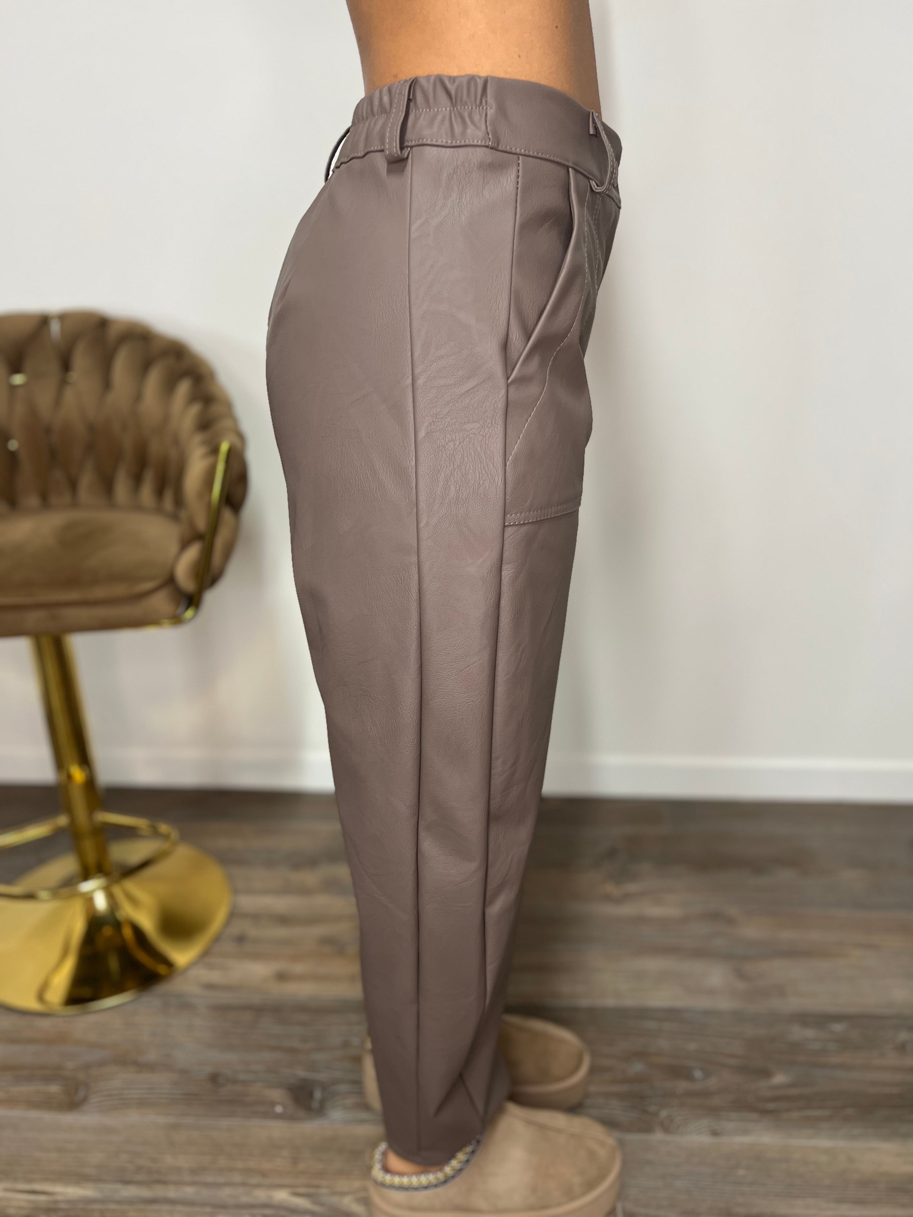 Pantalone Leather Fango