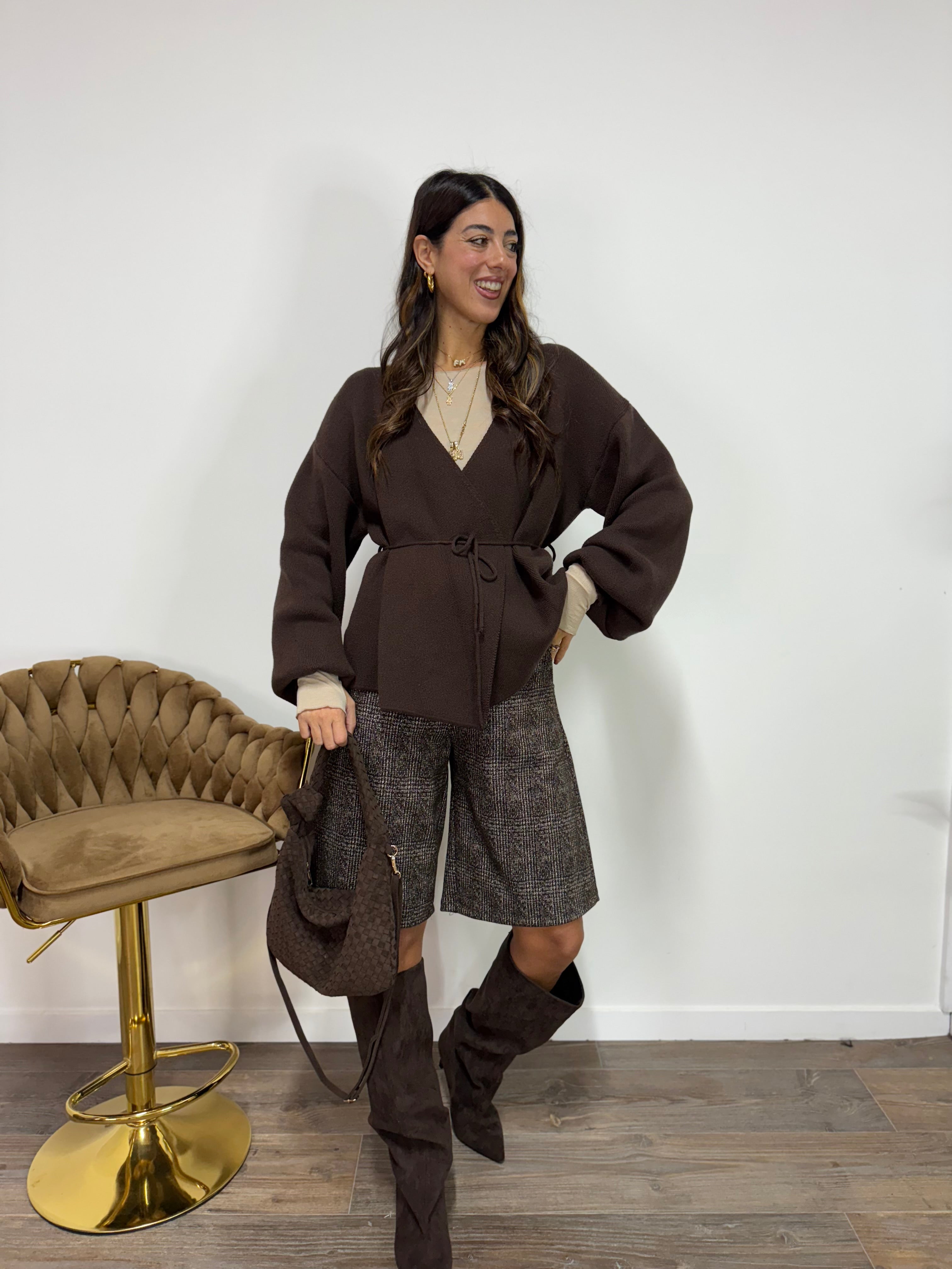 Cardigan Scaldacuore Marrone