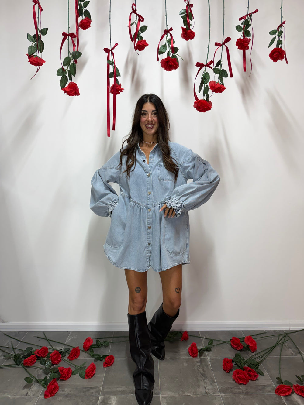 Abito Cuoricini Denim