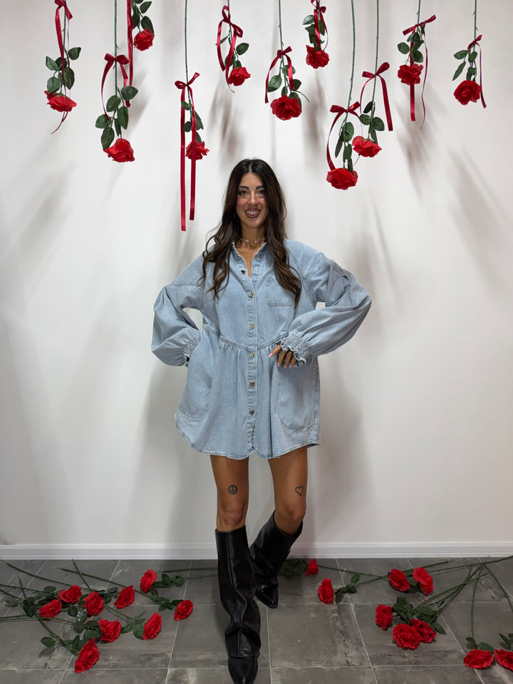 Abito Cuoricini Denim