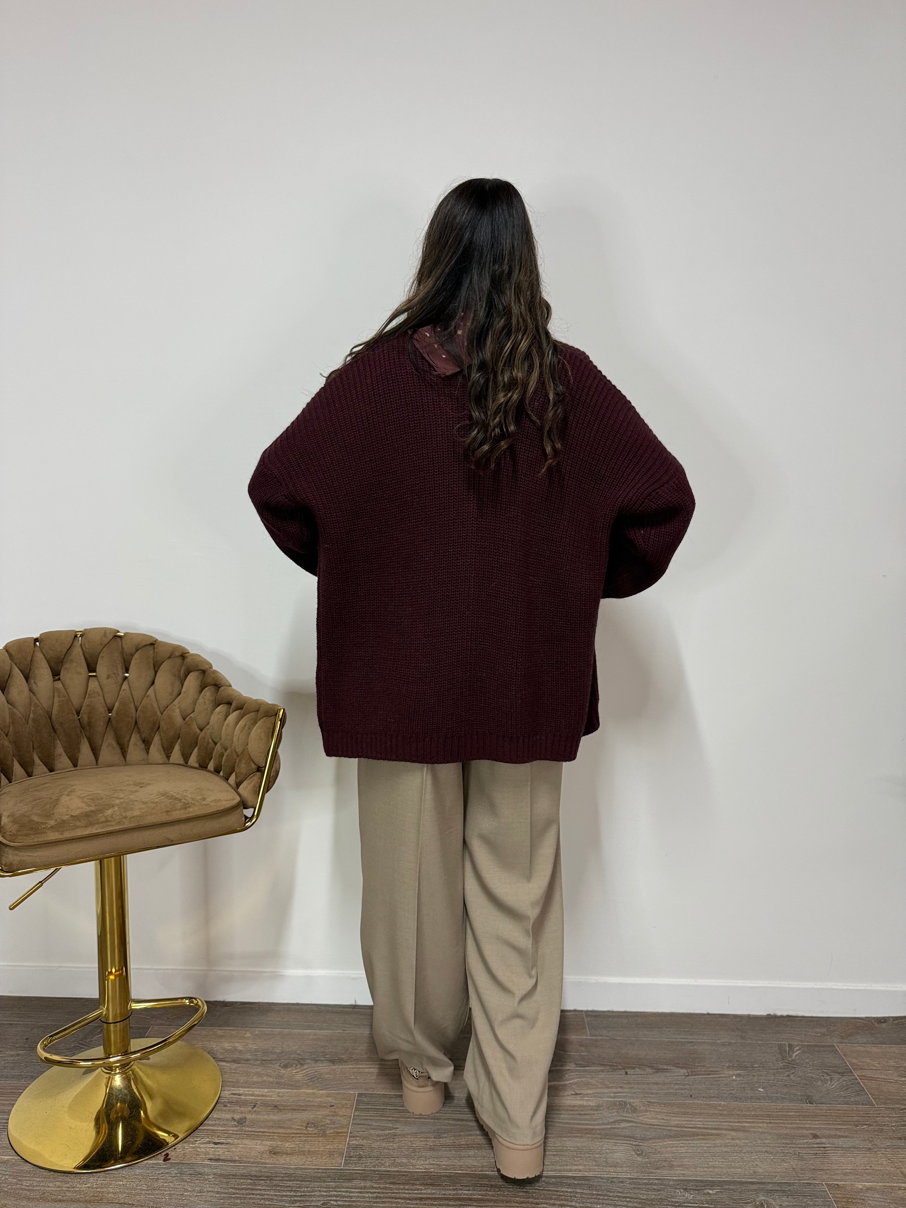 Cardigan Foulard LUMINA Prugna