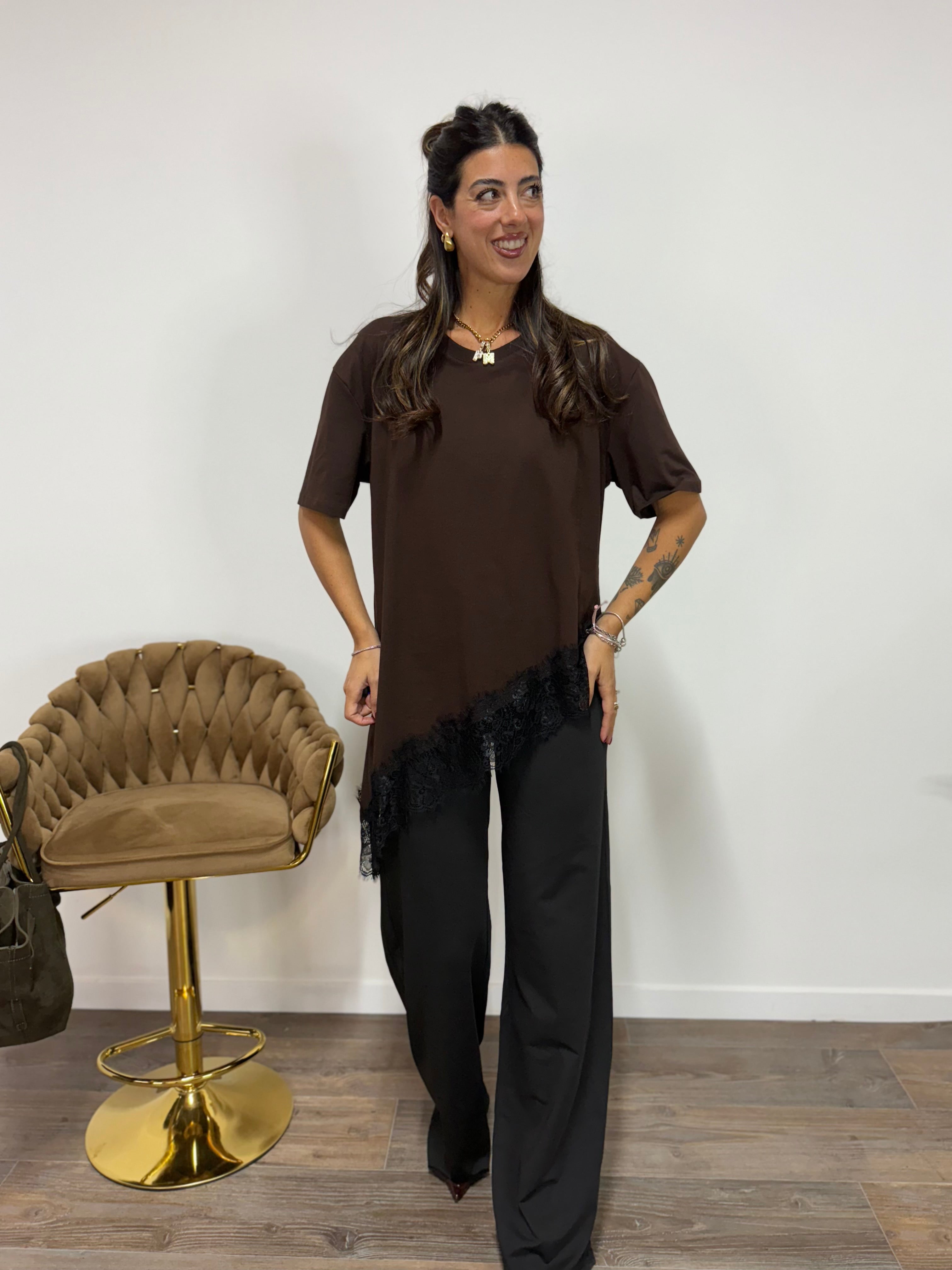 T-Shirt Lingerie LUMINA Marrone