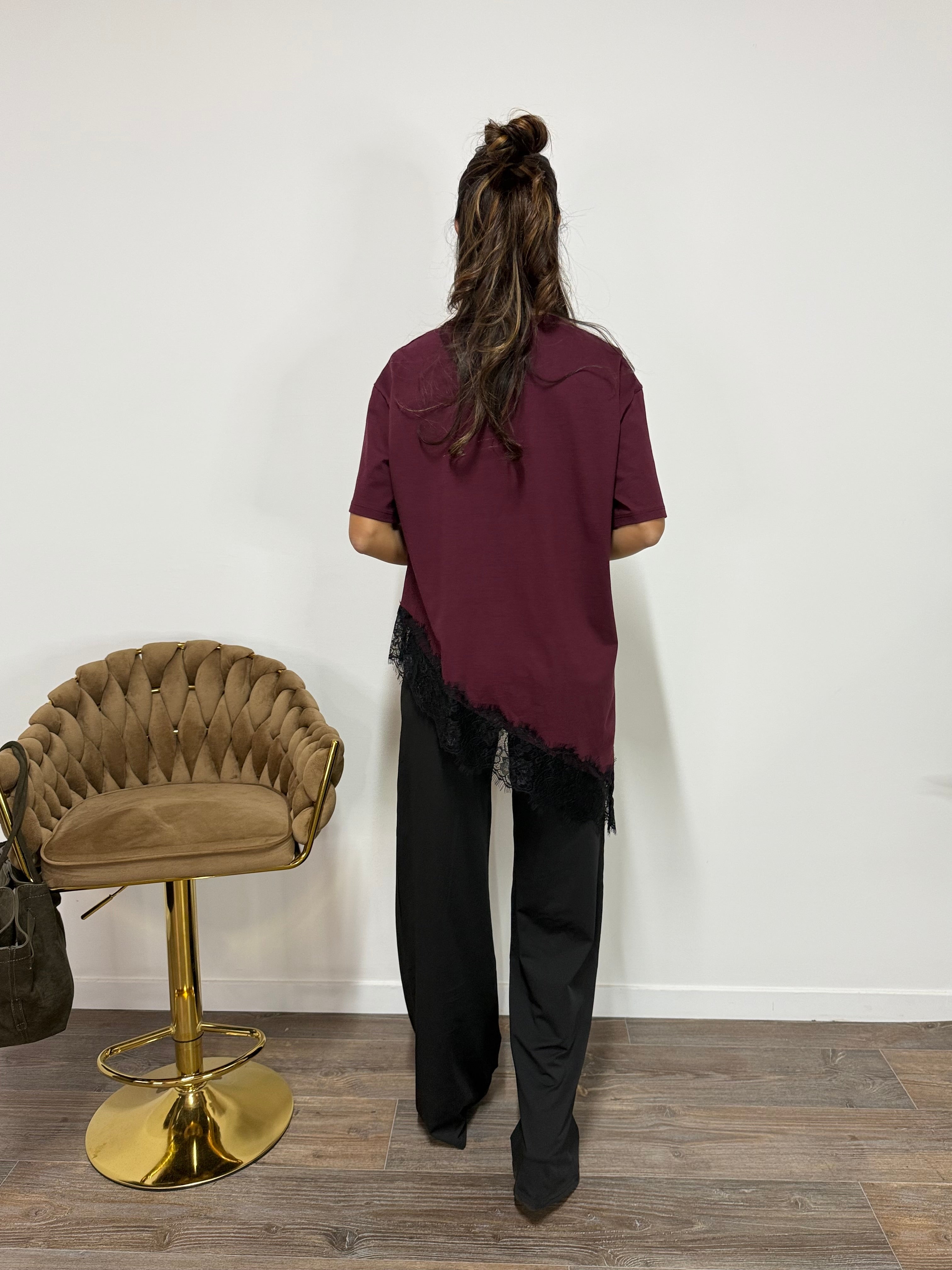 T-Shirt Lingerie LUMINA Bordeaux