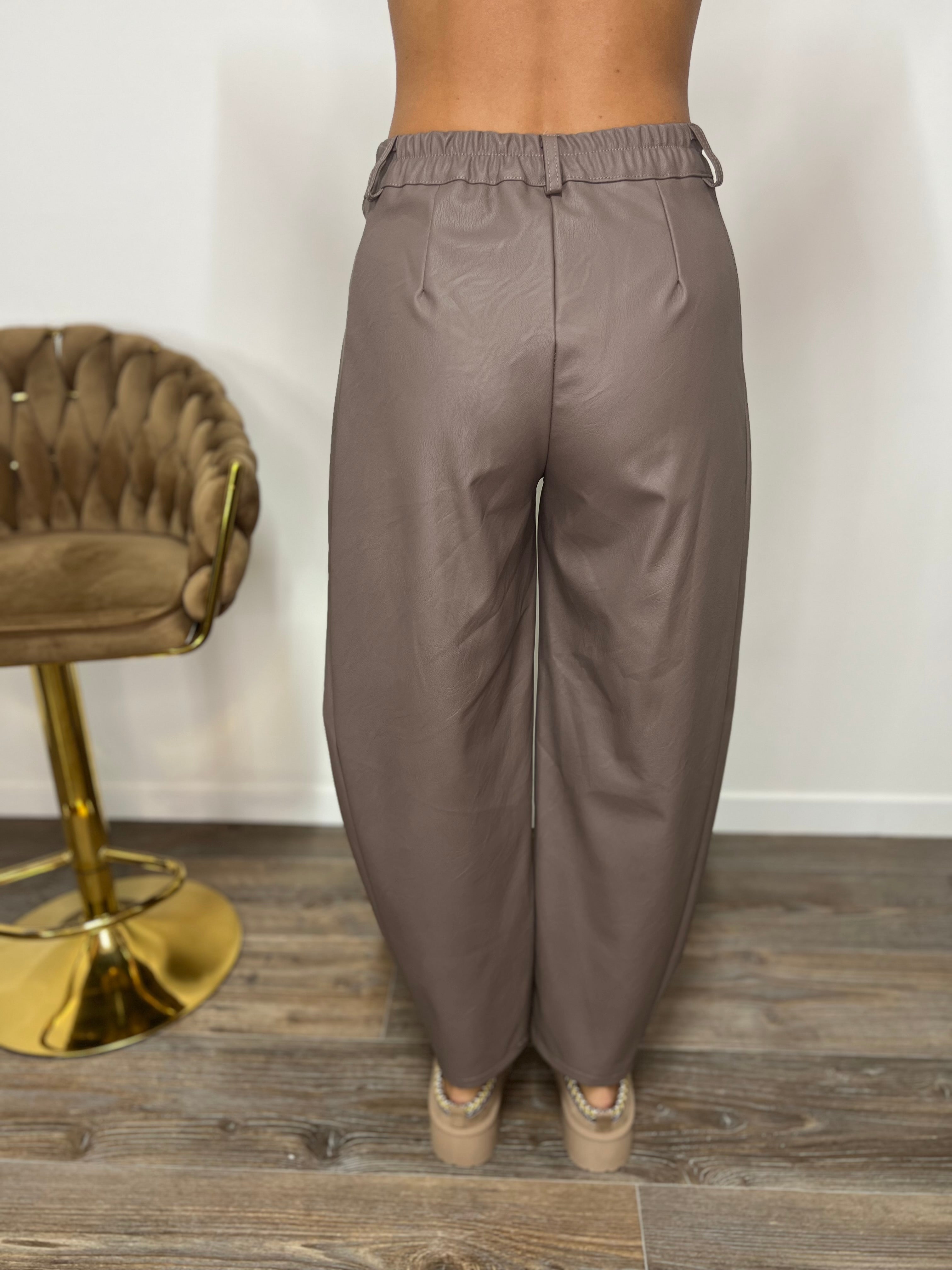 Pantalone Leather Fango