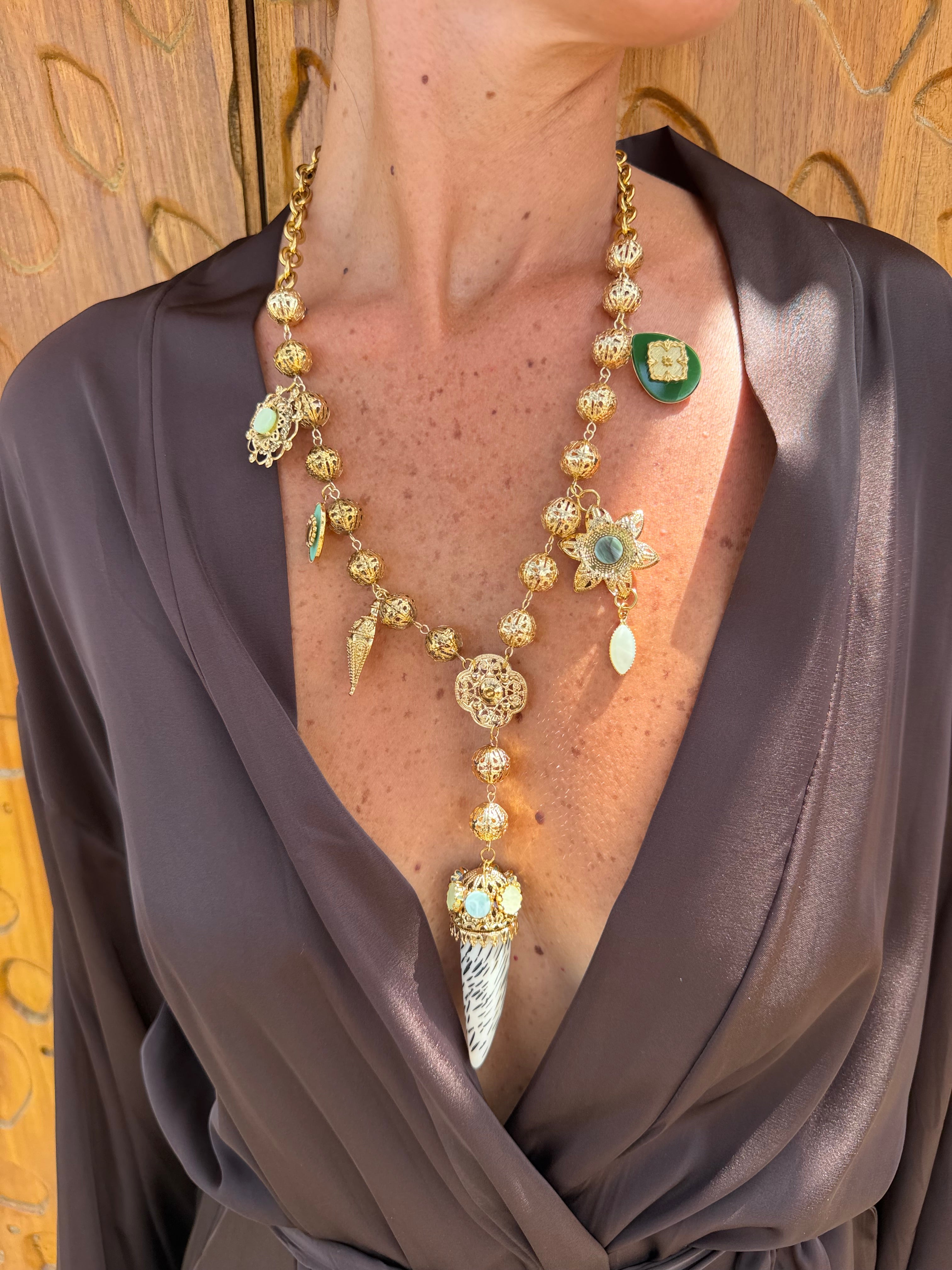 Collana Smeraldo Tribale