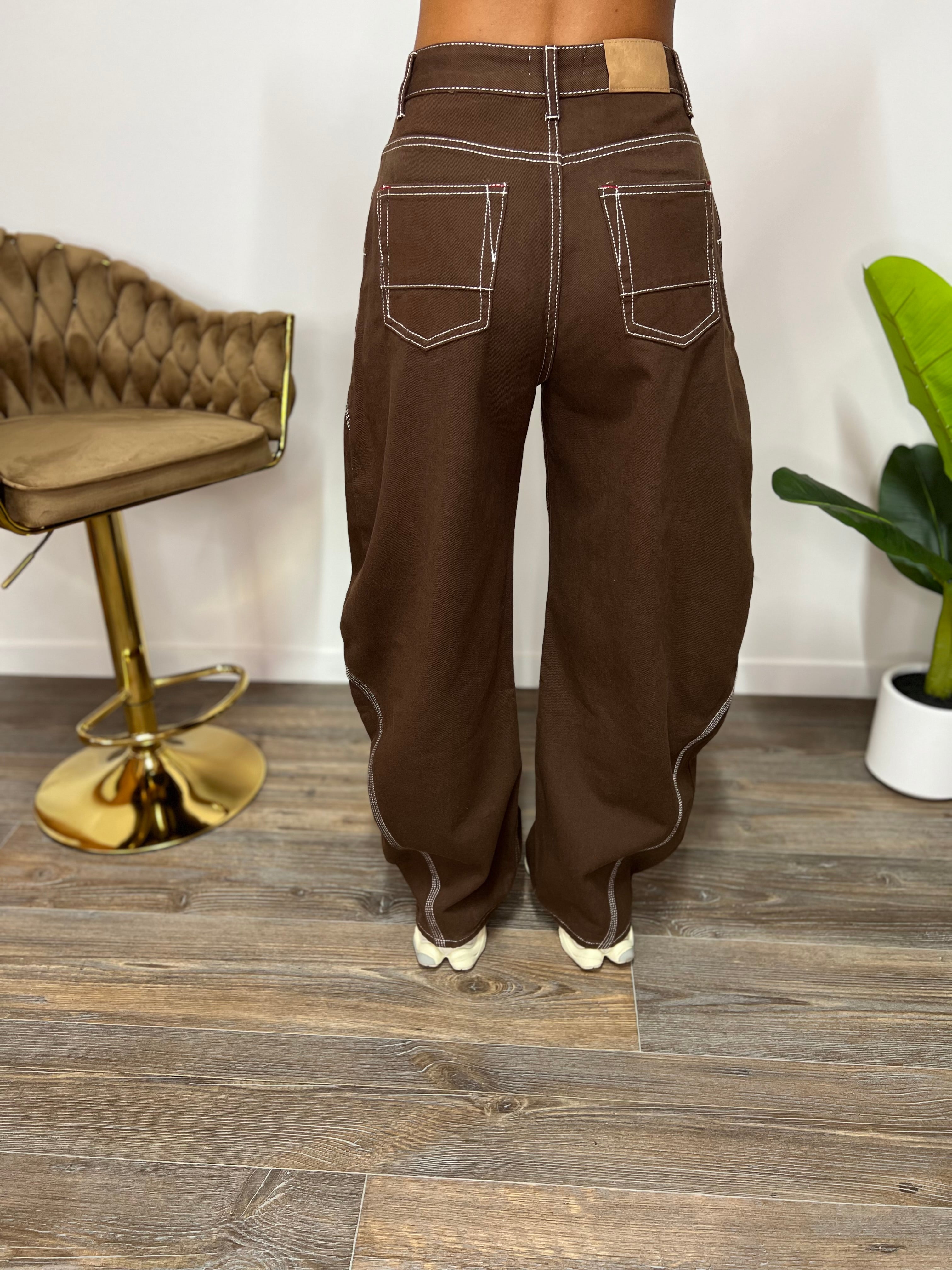 Jeans Monique Balloon Brown