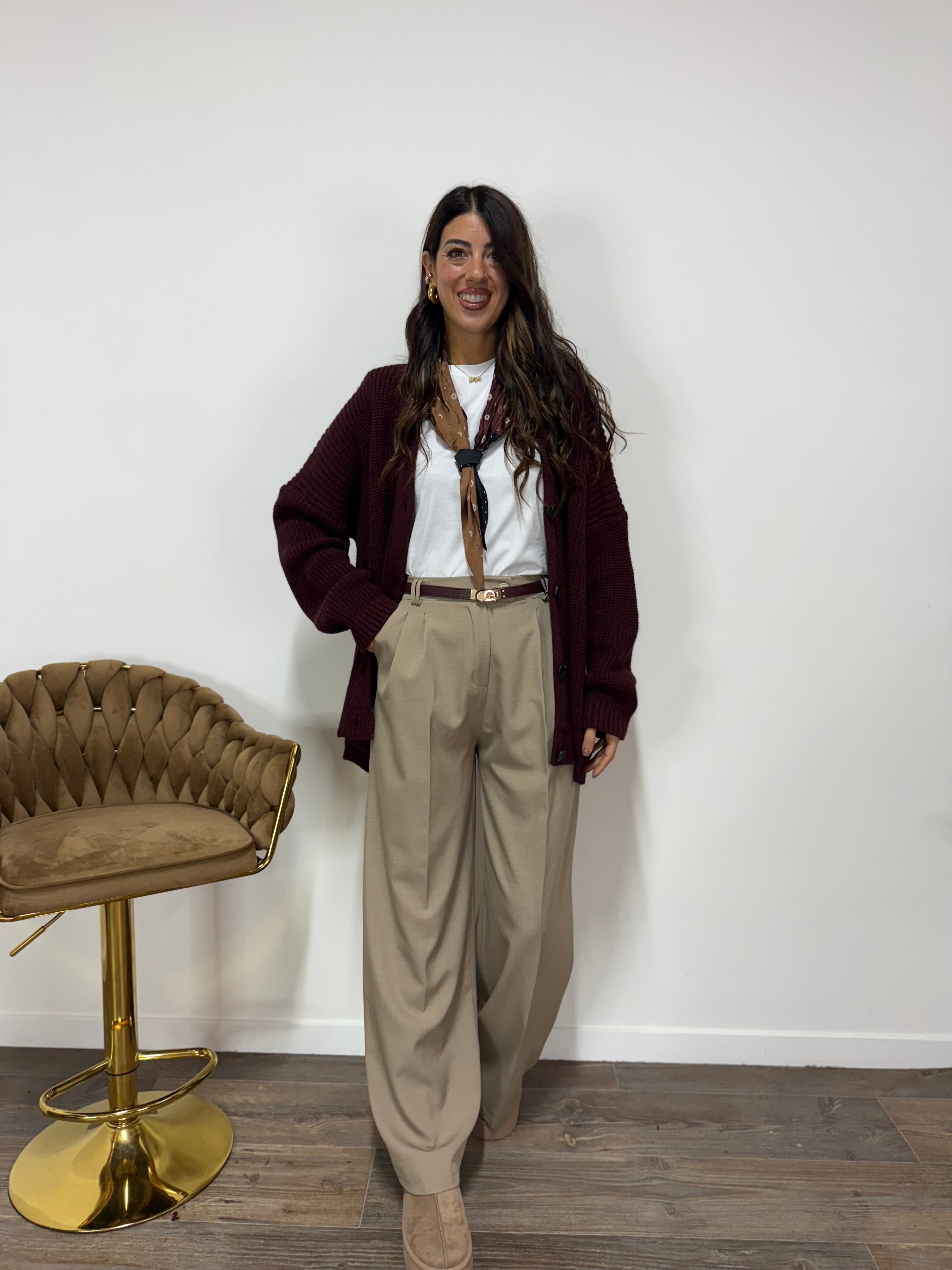 Cardigan Foulard LUMINA Prugna