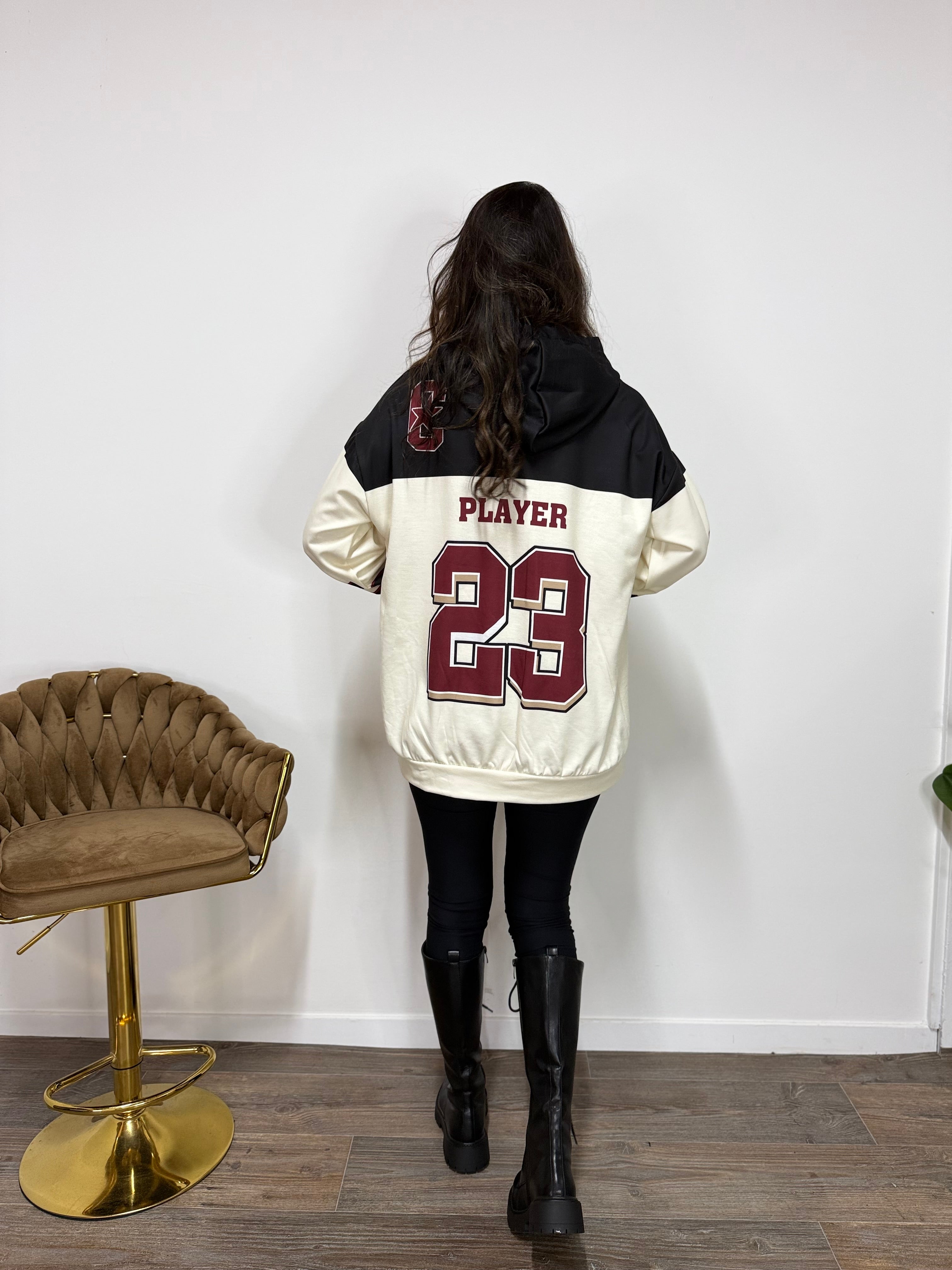 Felpa Cappuccio California Nera