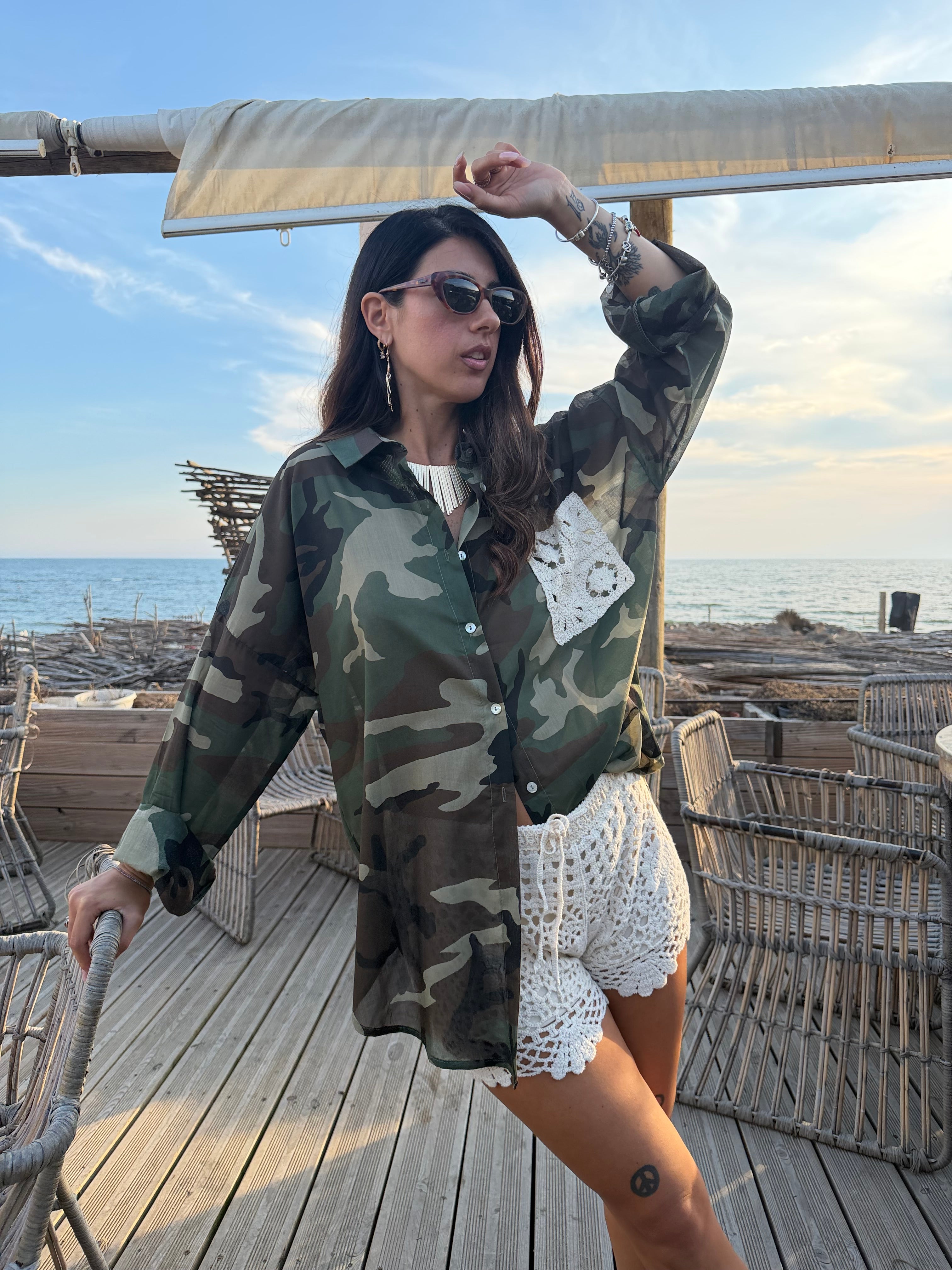 Camicia Military Macrame Lumina