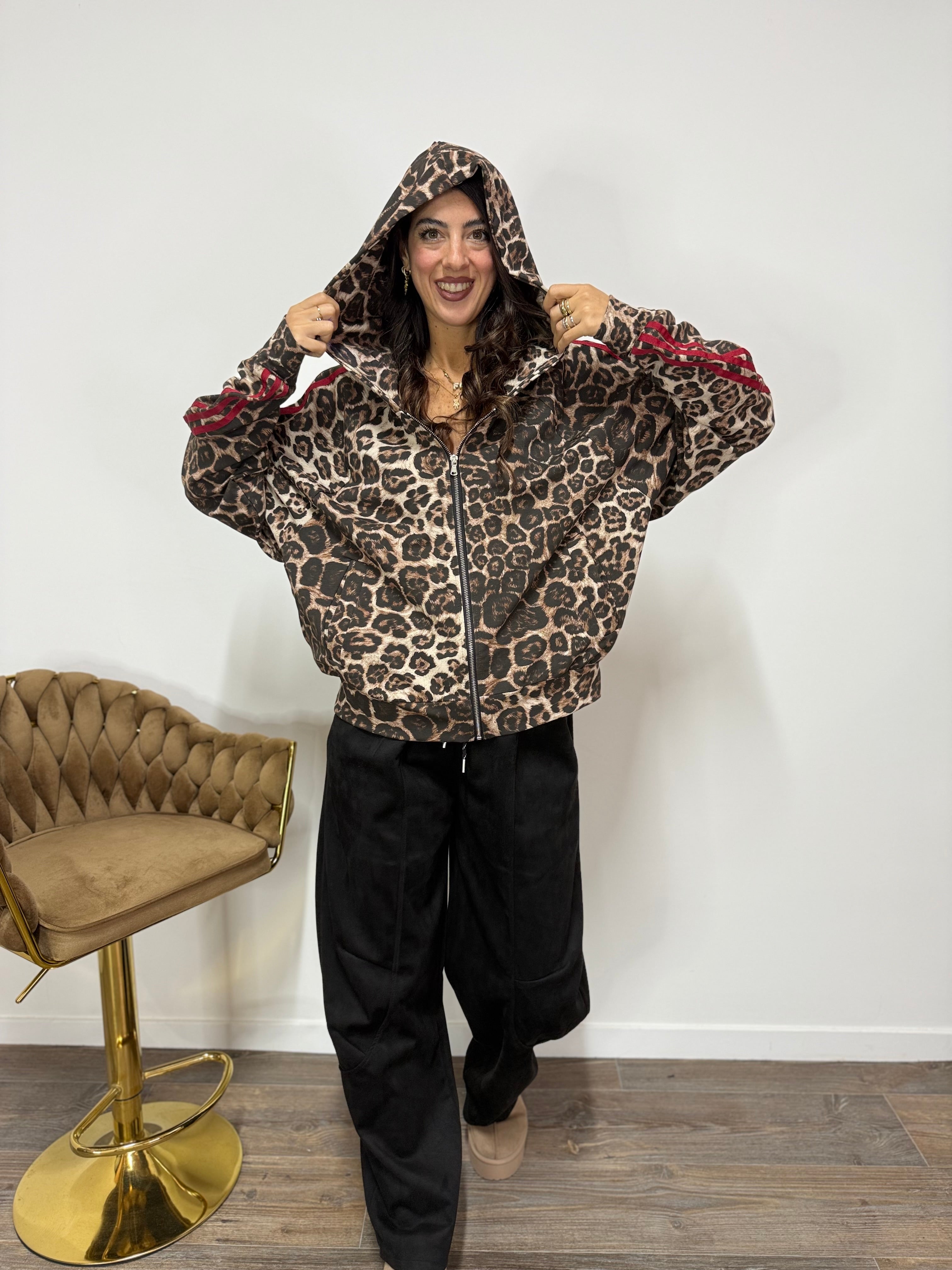 Cardigan Red Leopard LUMINA