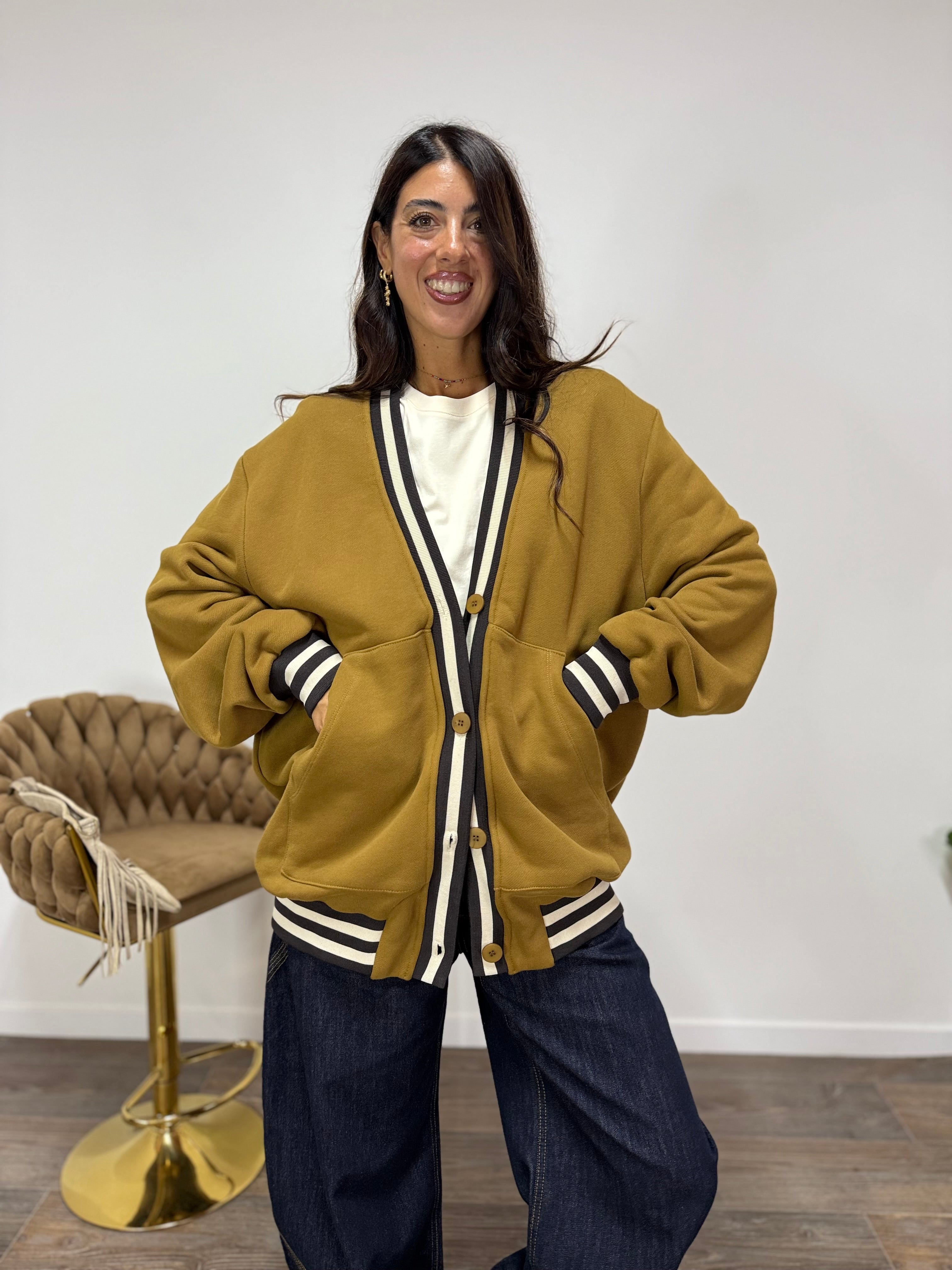 Cardigan Urban LUMINA Senape