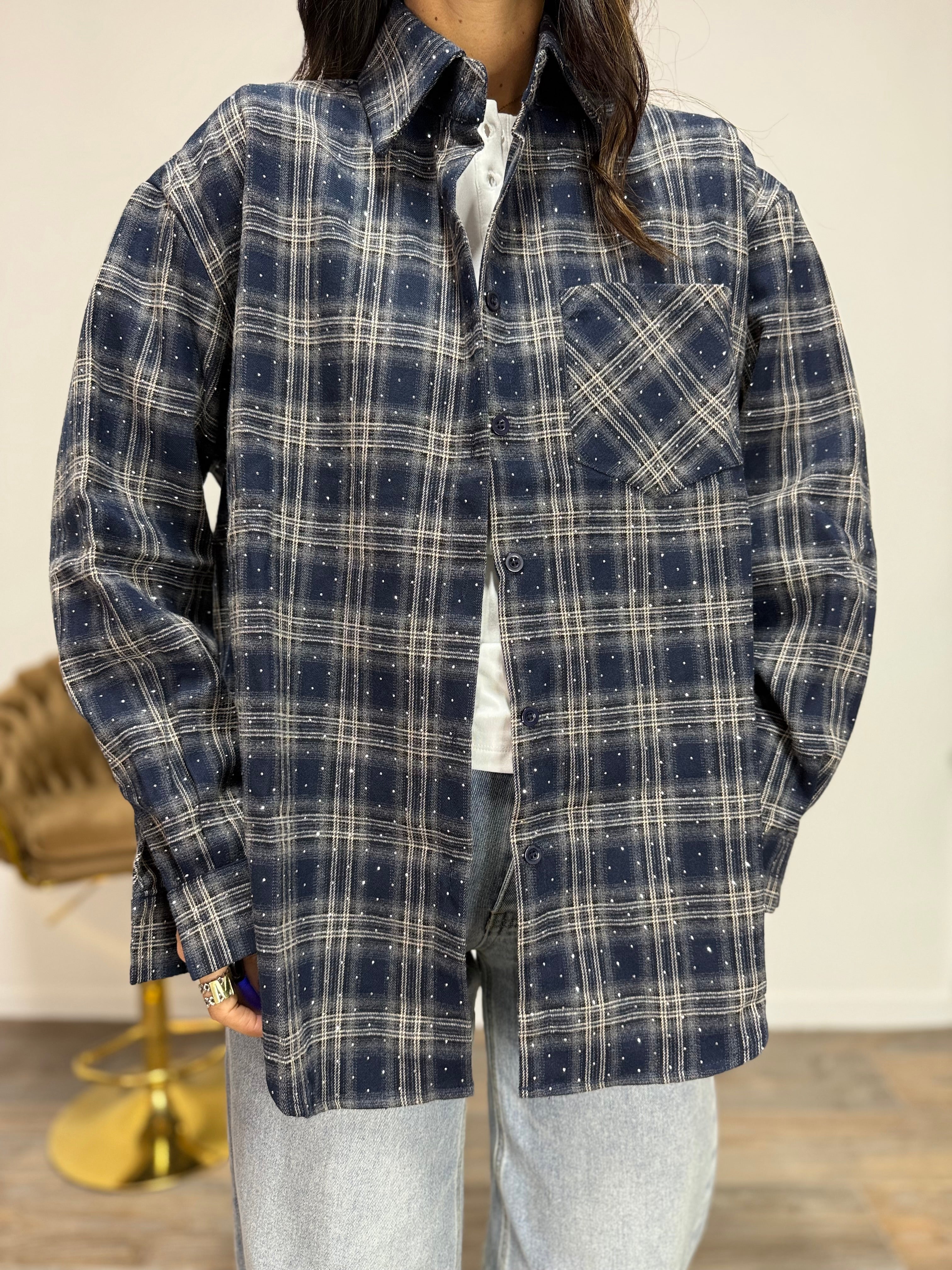 Camicia Tempesta Stellata Blue