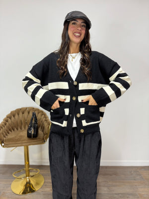 Cardigan Soccer Black