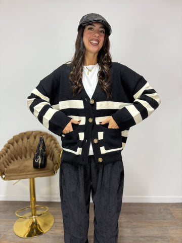 Cardigan Soccer Black