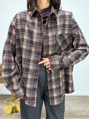 Camicia Rustic Bordeaux