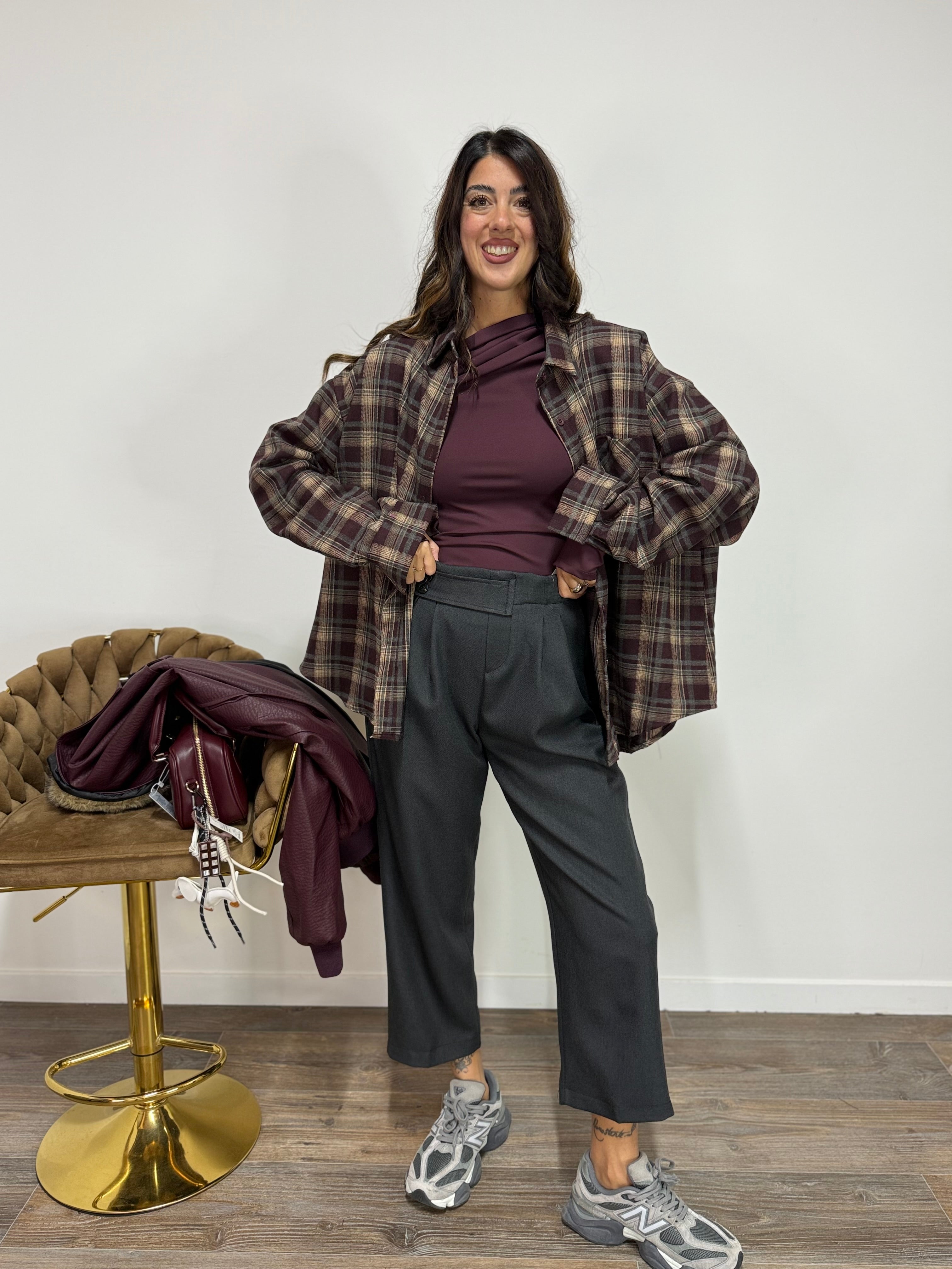 Camicia Rustic Bordeaux