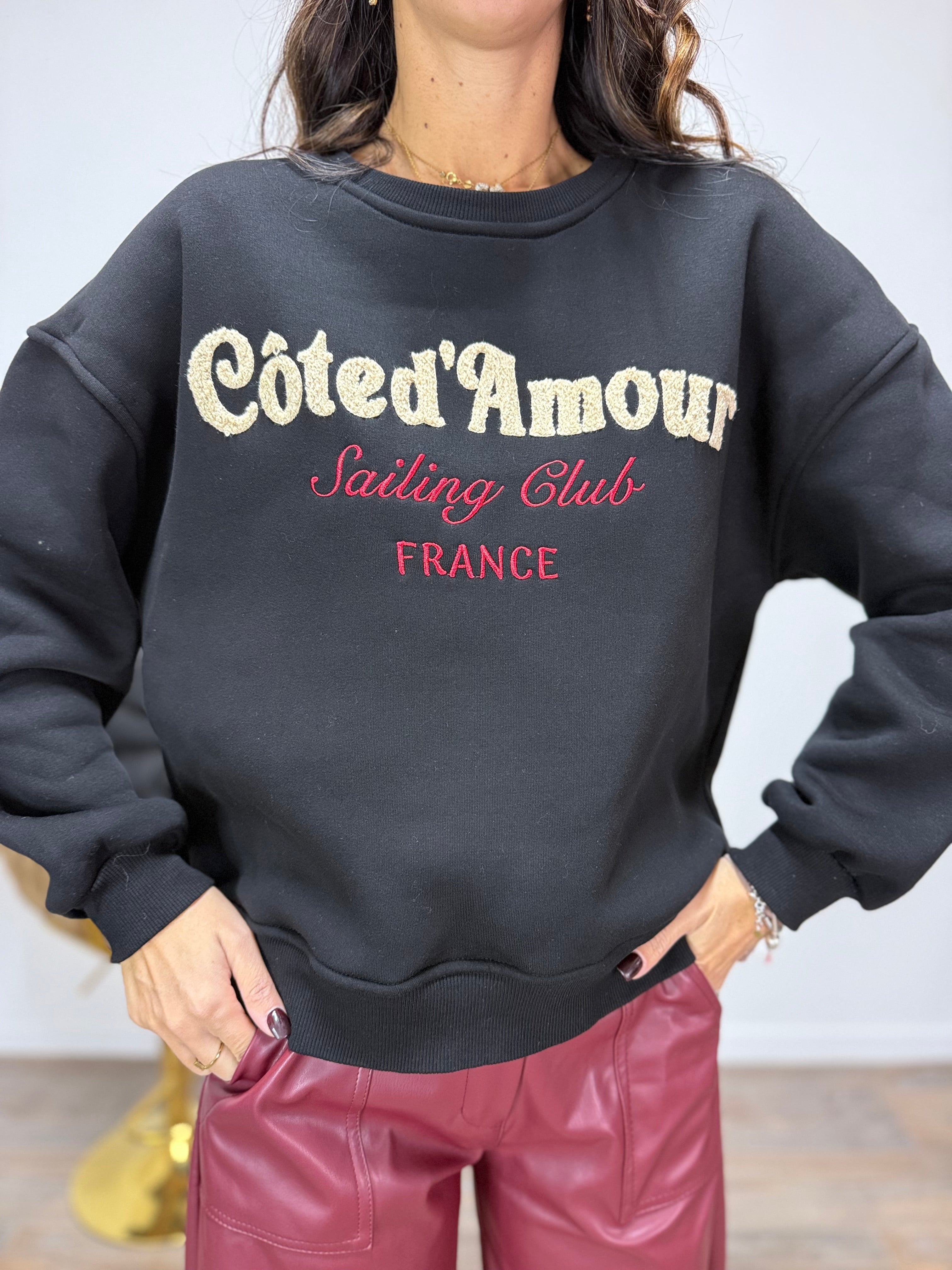 Felpa Côted'Amor LUMINA Nera